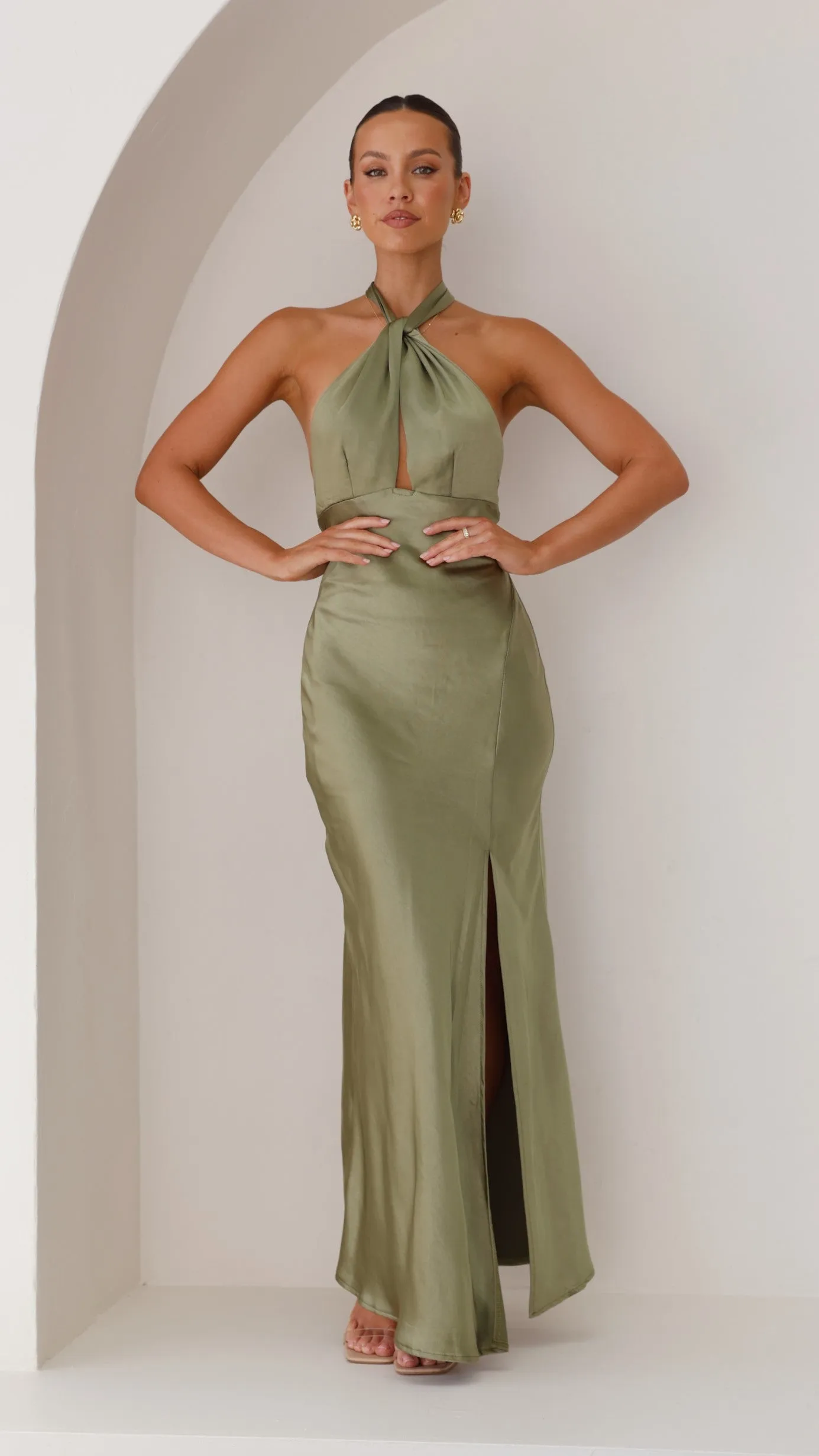 Amalia Maxi Dress - Olive Billy J