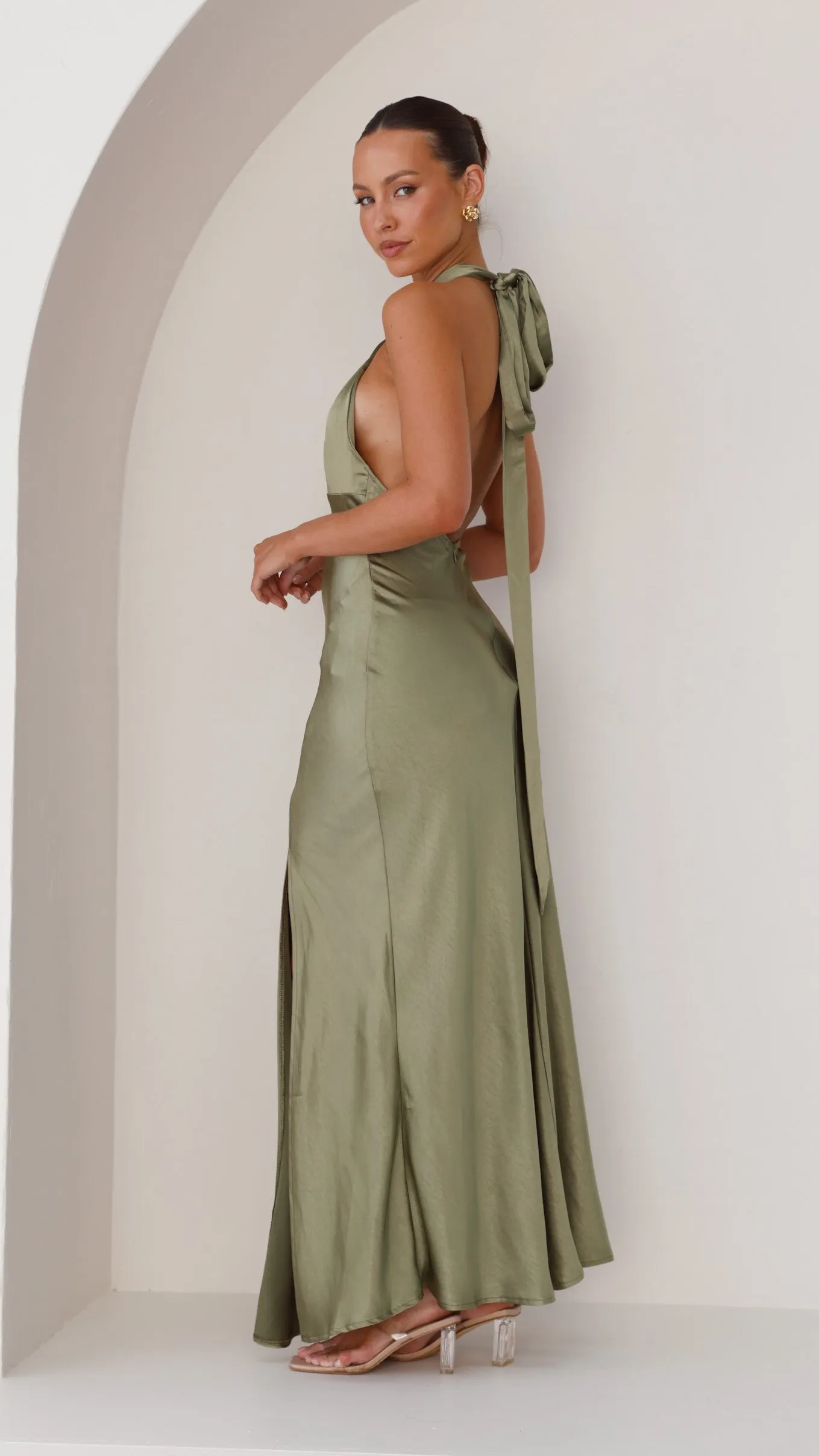 Amalia Maxi Dress - Olive Billy J