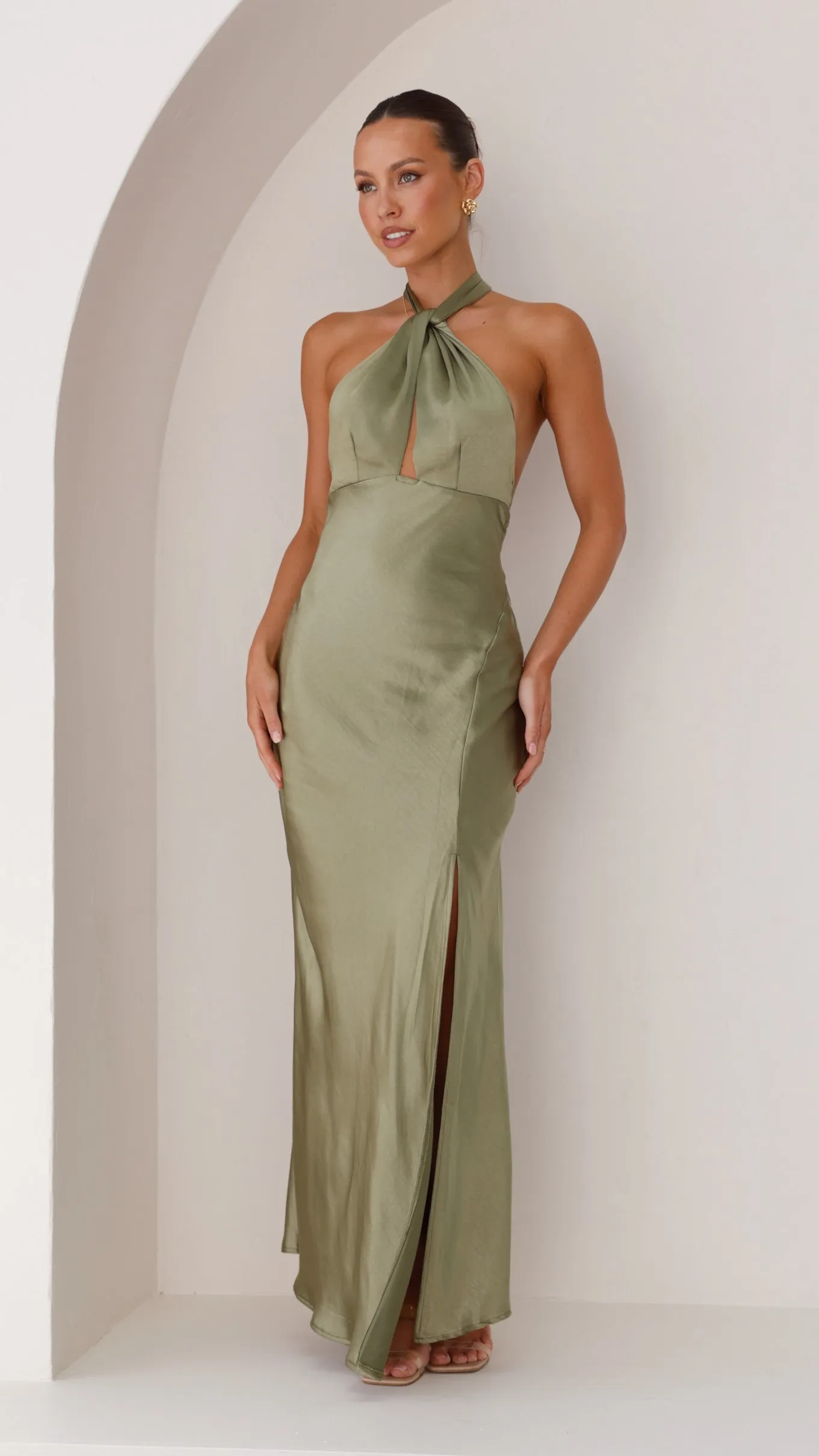 Amalia Maxi Dress - Olive Billy J