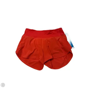 Athletic Shorts By Lululemon In Red, Size: 6l