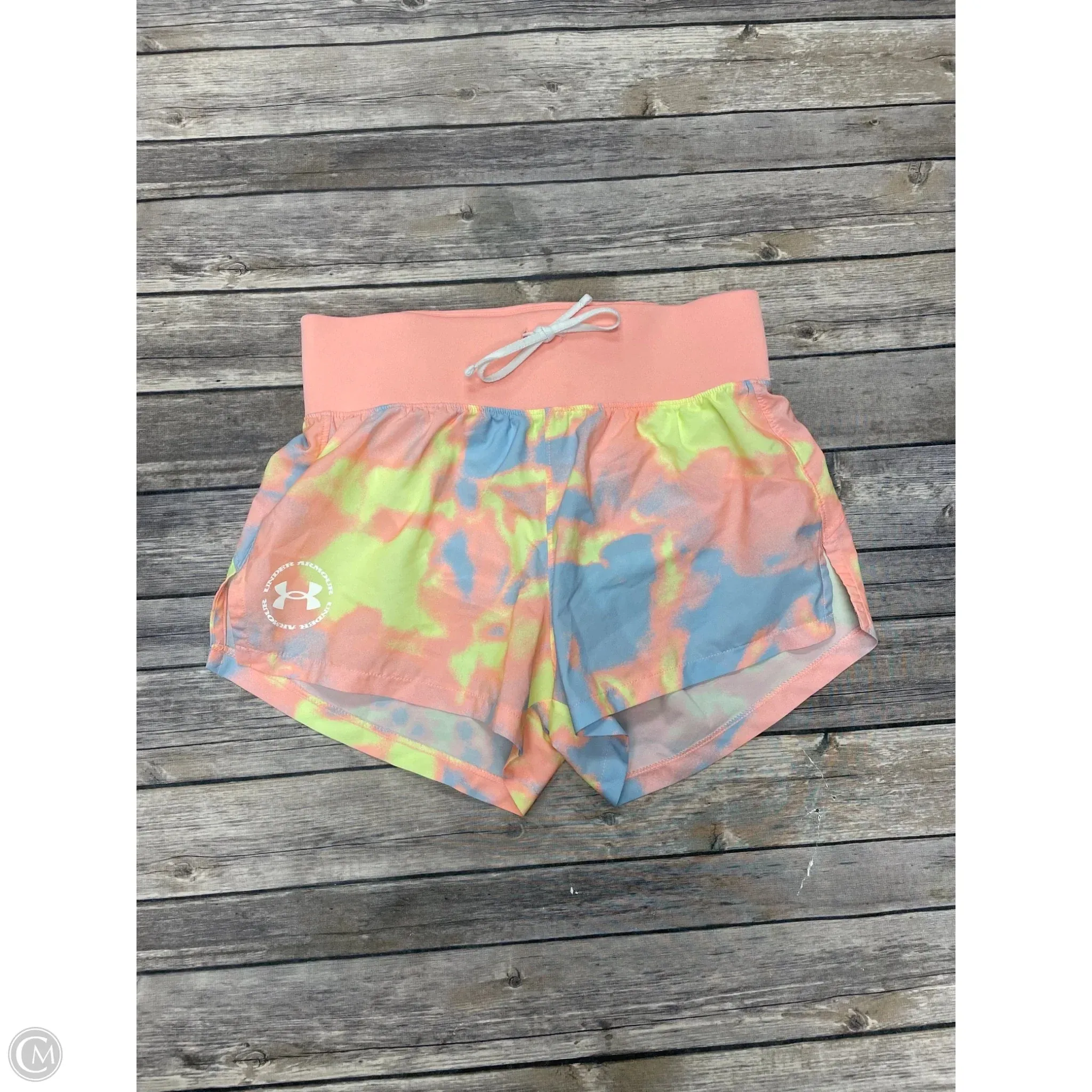Athletic Shorts By Under Armour In Pink & Yellow, Size: S