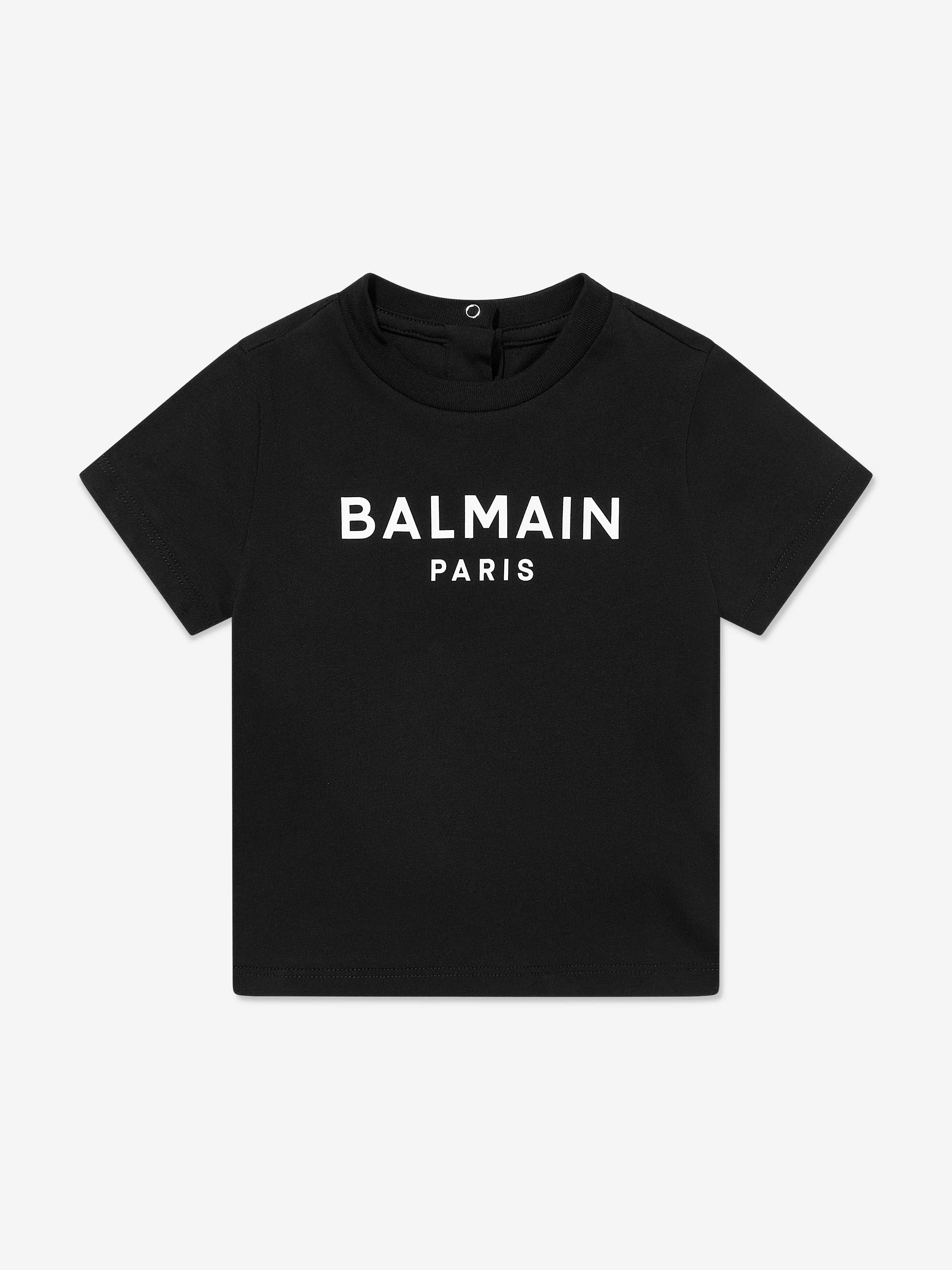 Balmain Baby Logo T-Shirt in Black