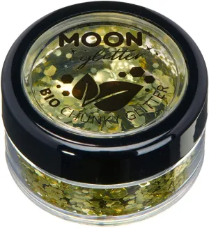 Biodegradable Eco Chunky Glitter by Moon Glitter Gold Cosmetic Bio Festival