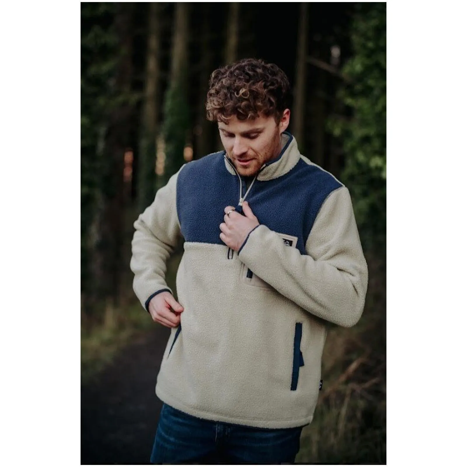 Bleubird Adult Polar Half Zip Mid Pile Sherpa Fleece