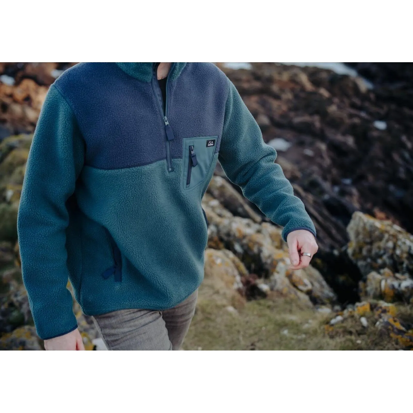 Bleubird Adult Polar Half Zip Mid Pile Sherpa Fleece