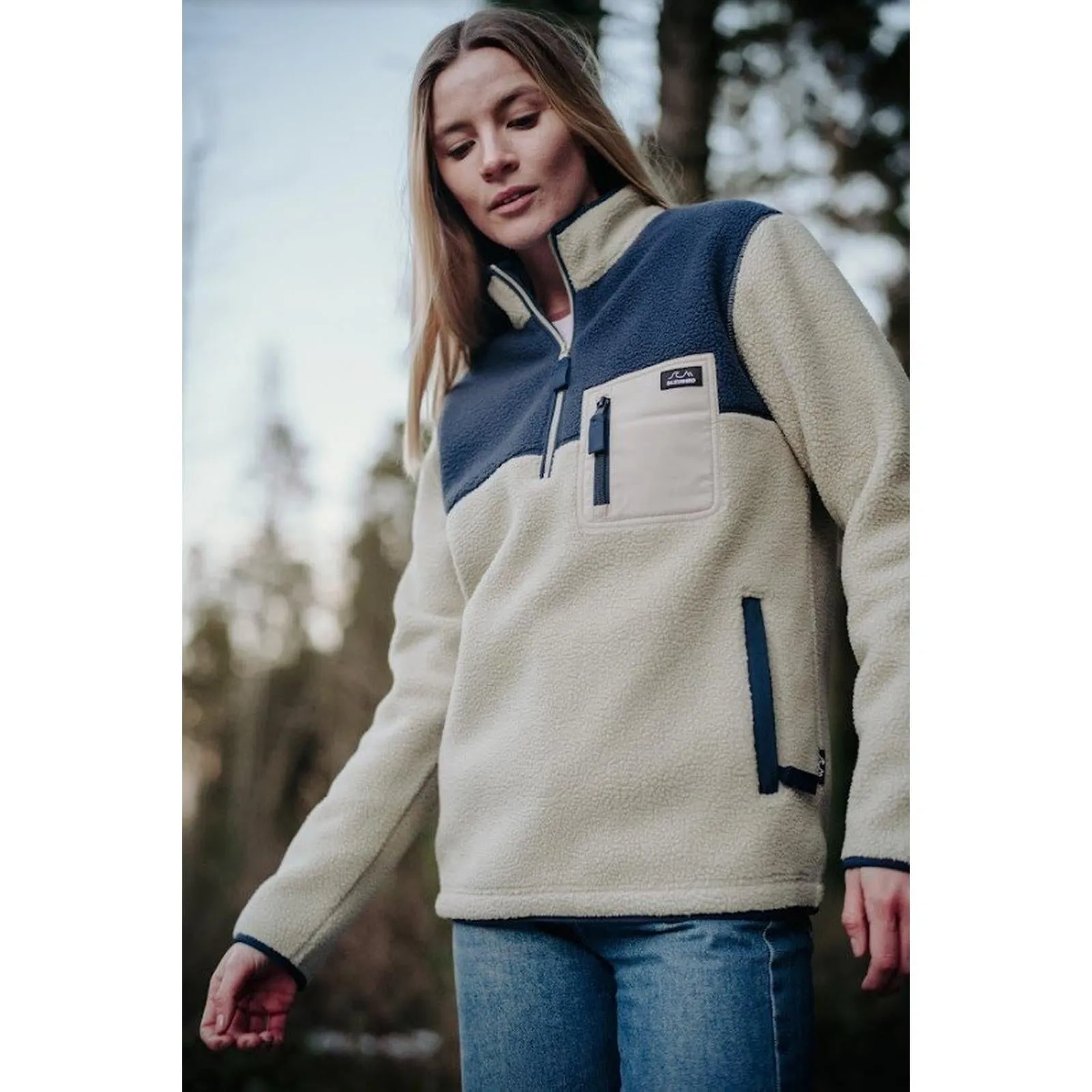 Bleubird Adult Polar Half Zip Mid Pile Sherpa Fleece