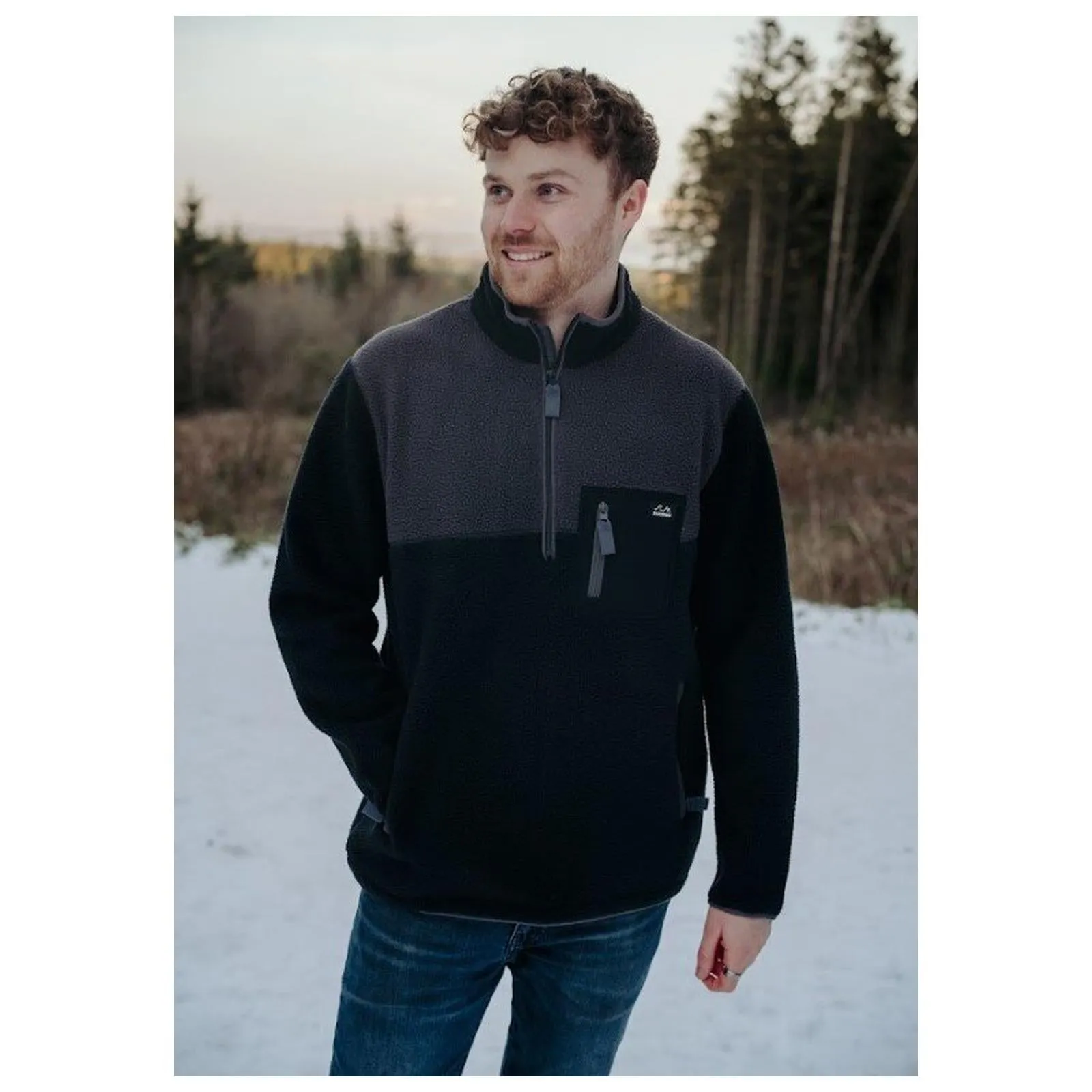 Bleubird Adult Polar Half Zip Mid Pile Sherpa Fleece