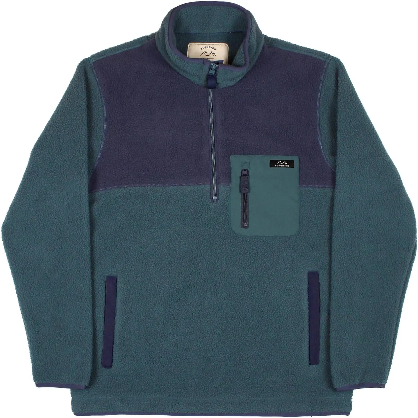 Bleubird Adult Polar Half Zip Mid Pile Sherpa Fleece
