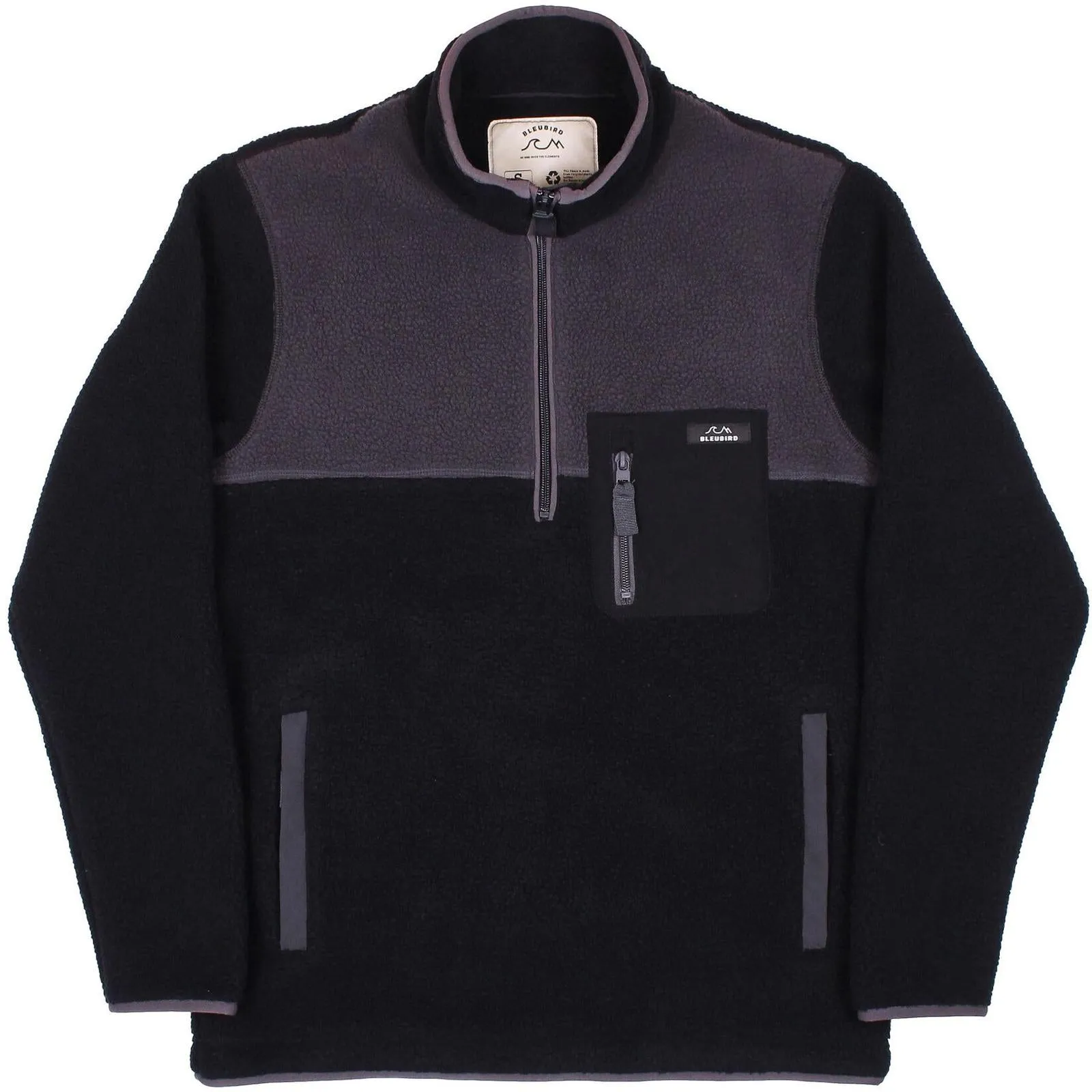 Bleubird Adult Polar Half Zip Mid Pile Sherpa Fleece