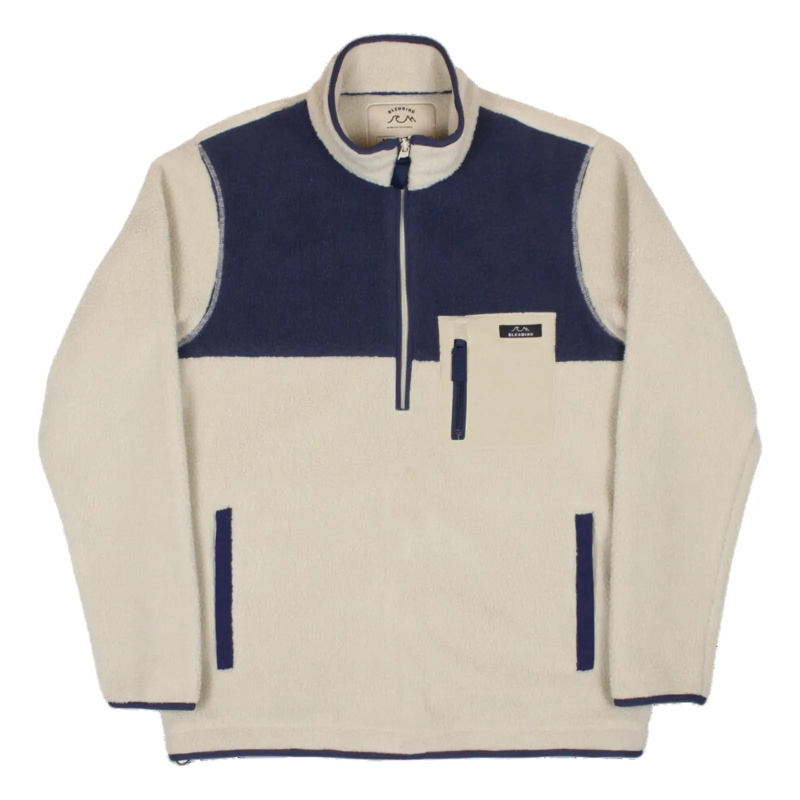 Bleubird Adult Polar Half Zip Mid Pile Sherpa Fleece