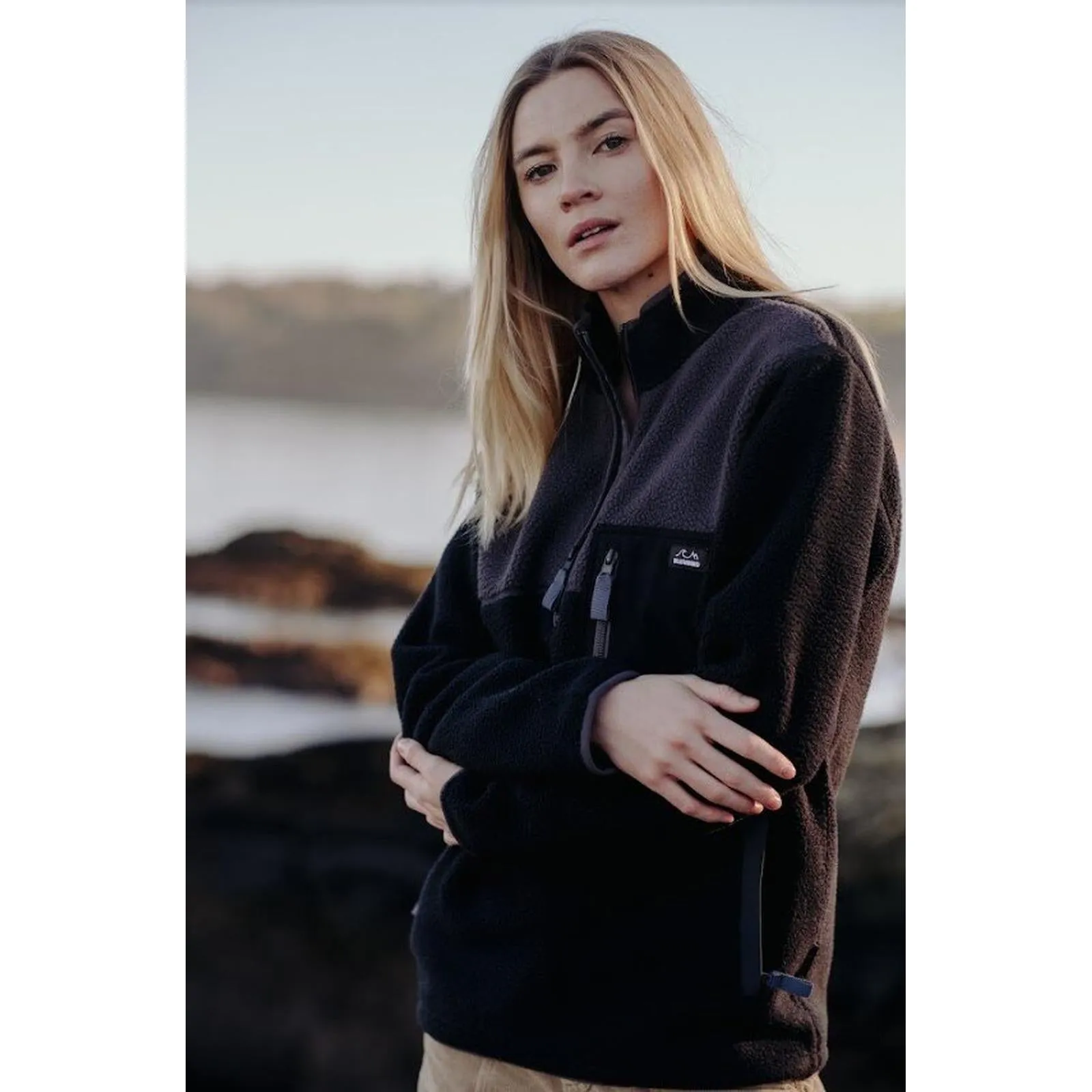 Bleubird Adult Polar Half Zip Mid Pile Sherpa Fleece