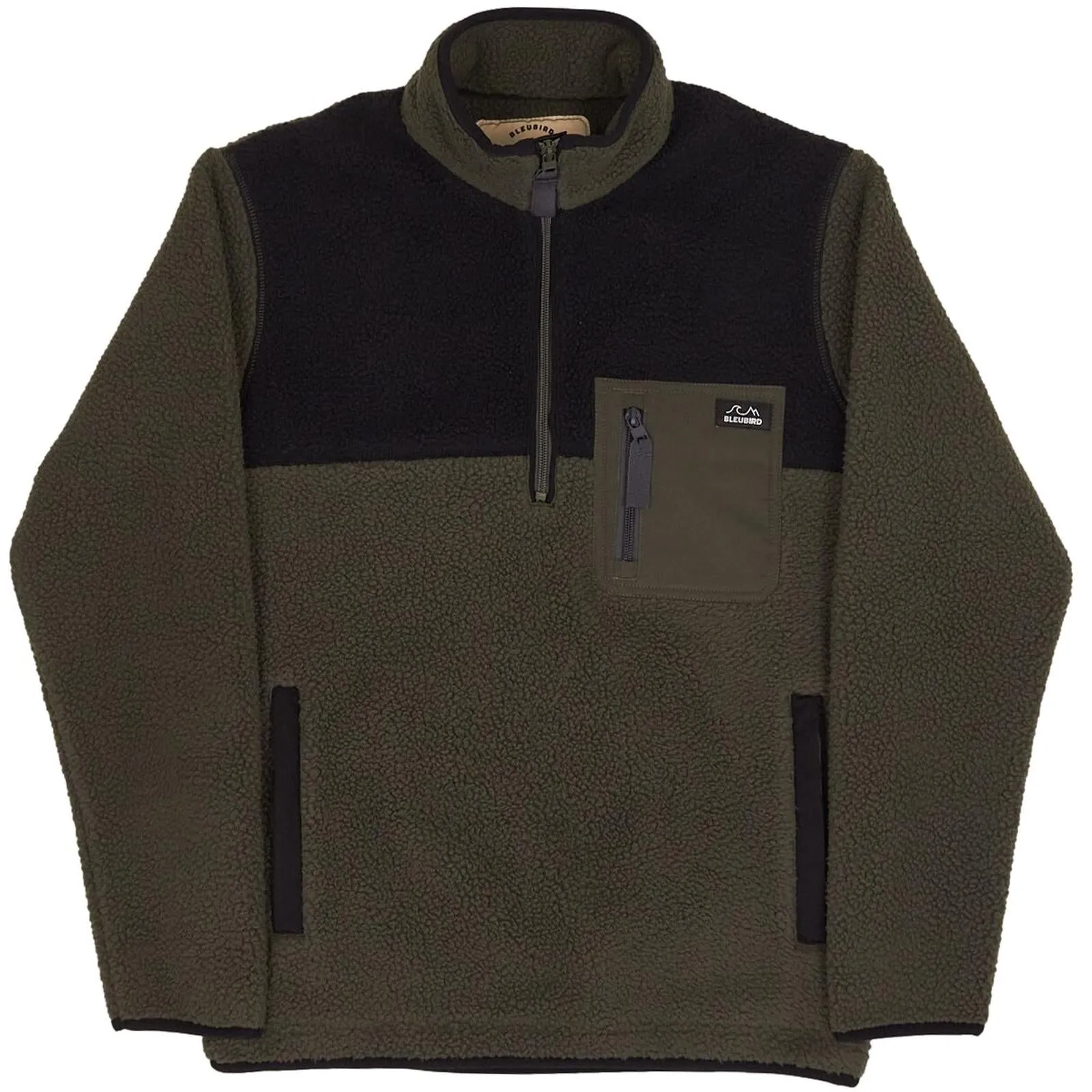 Bleubird Adult Polar Half Zip Mid Pile Sherpa Fleece