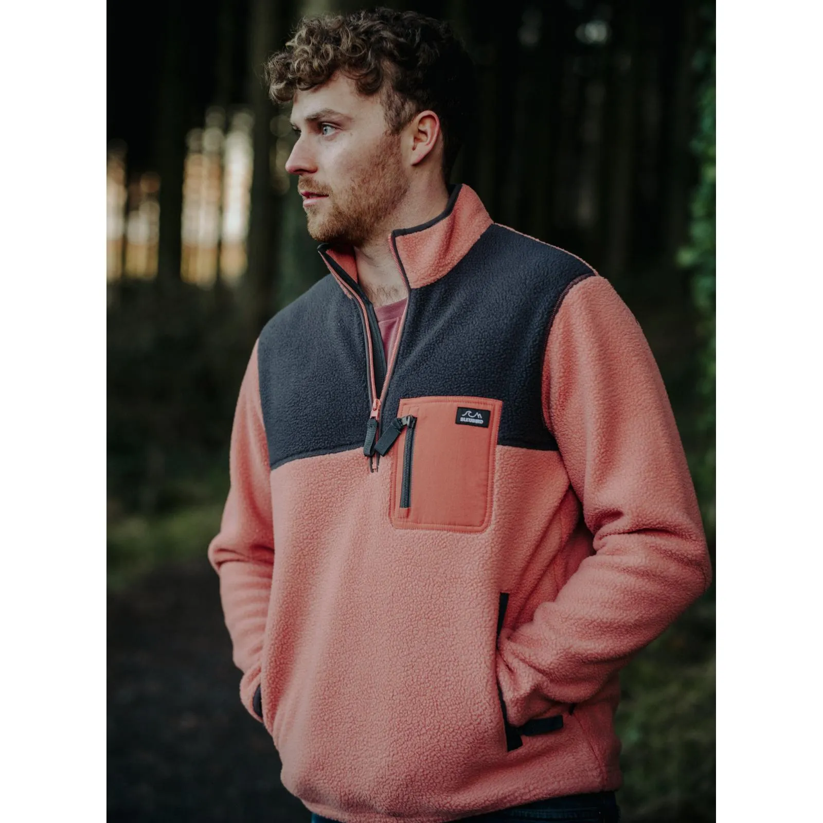 Bleubird Adult Polar Half Zip Mid Pile Sherpa Fleece