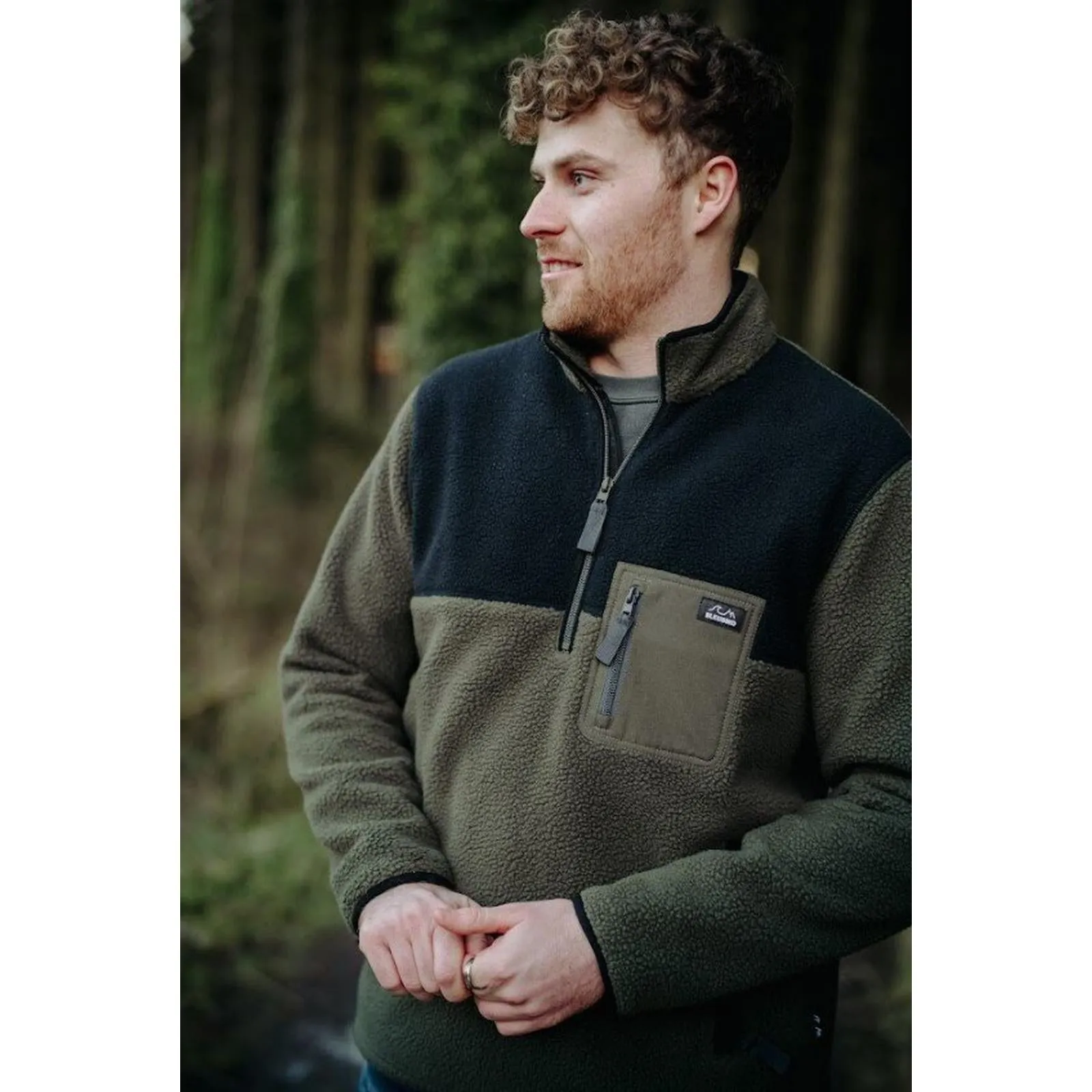 Bleubird Adult Polar Half Zip Mid Pile Sherpa Fleece