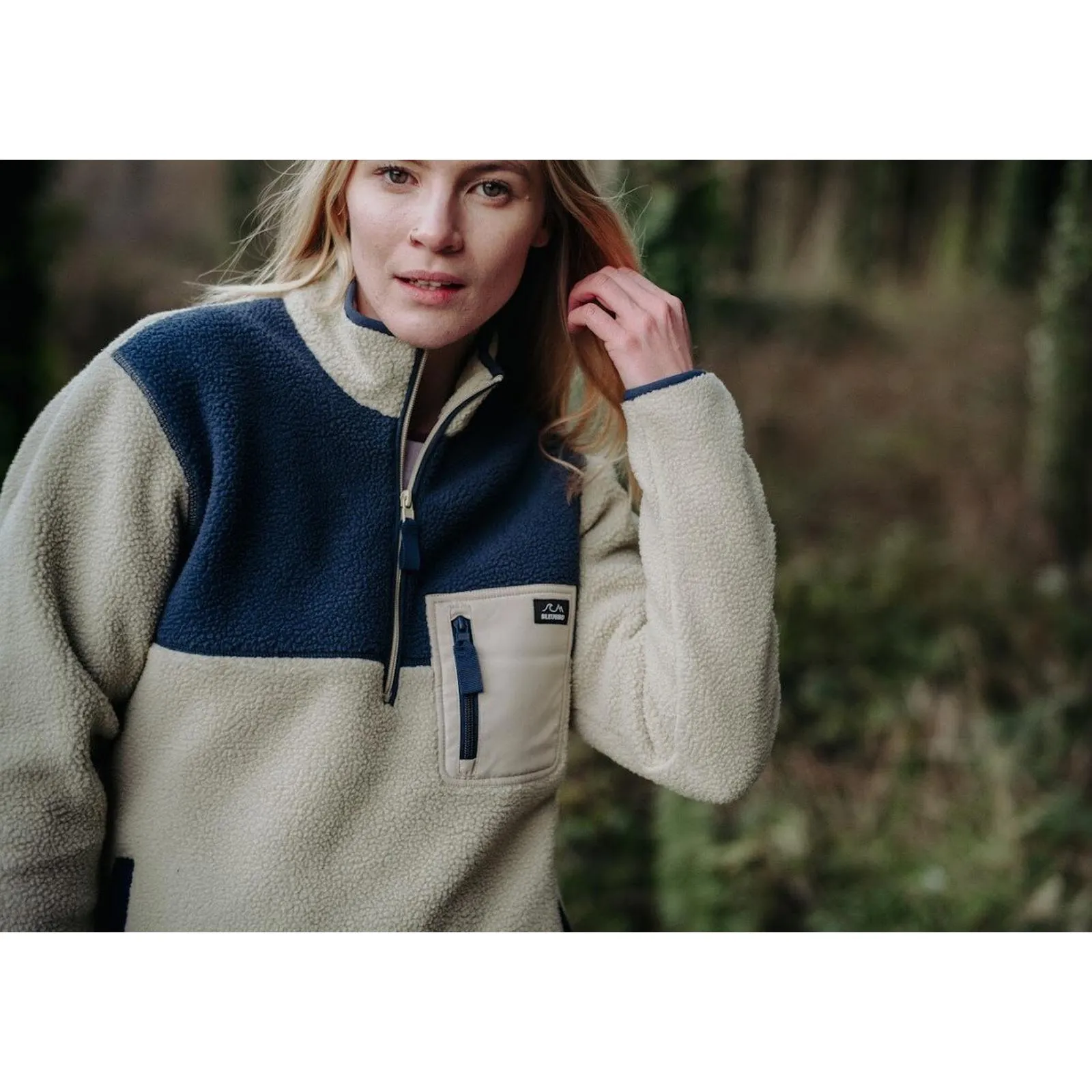 Bleubird Adult Polar Half Zip Mid Pile Sherpa Fleece