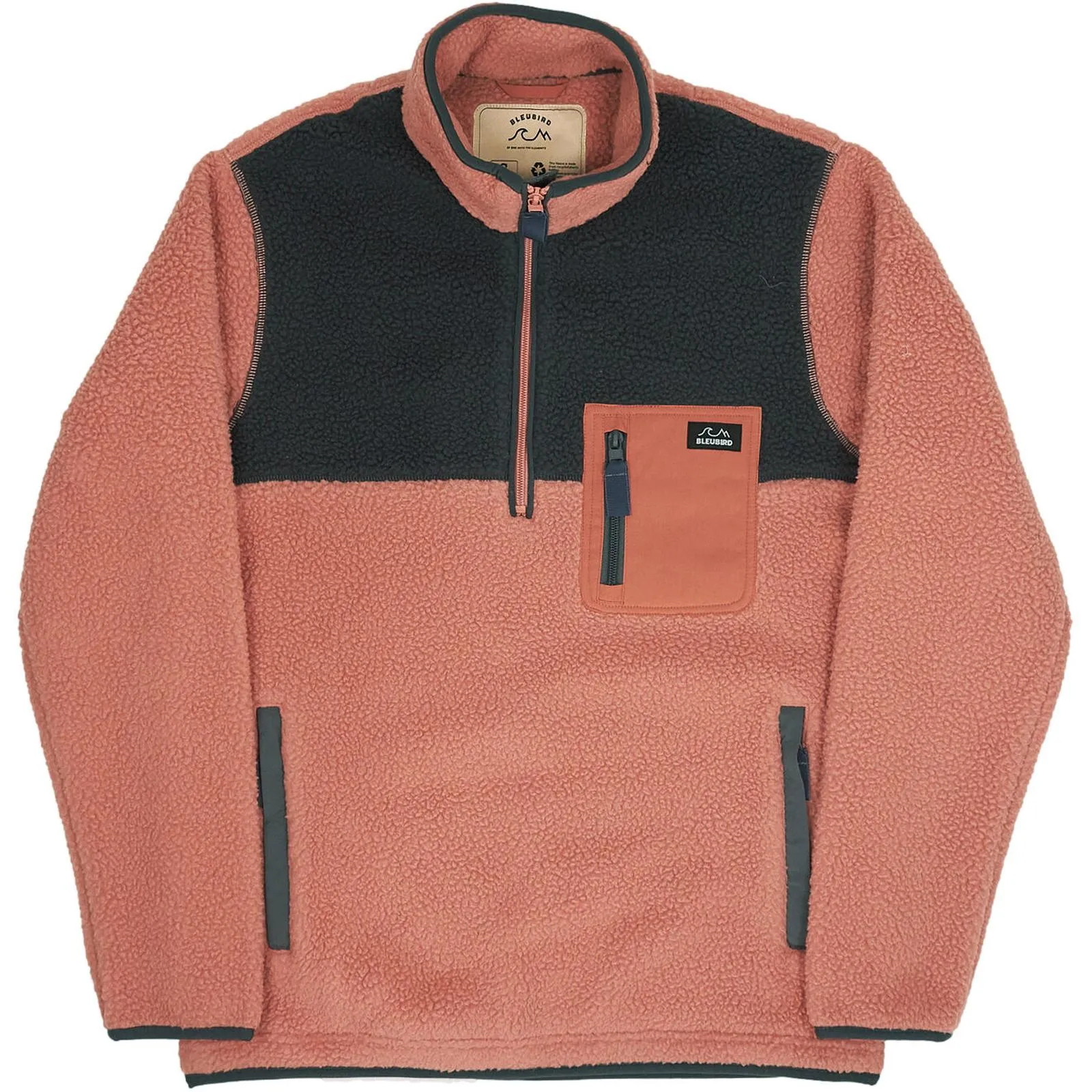 Bleubird Adult Polar Half Zip Mid Pile Sherpa Fleece