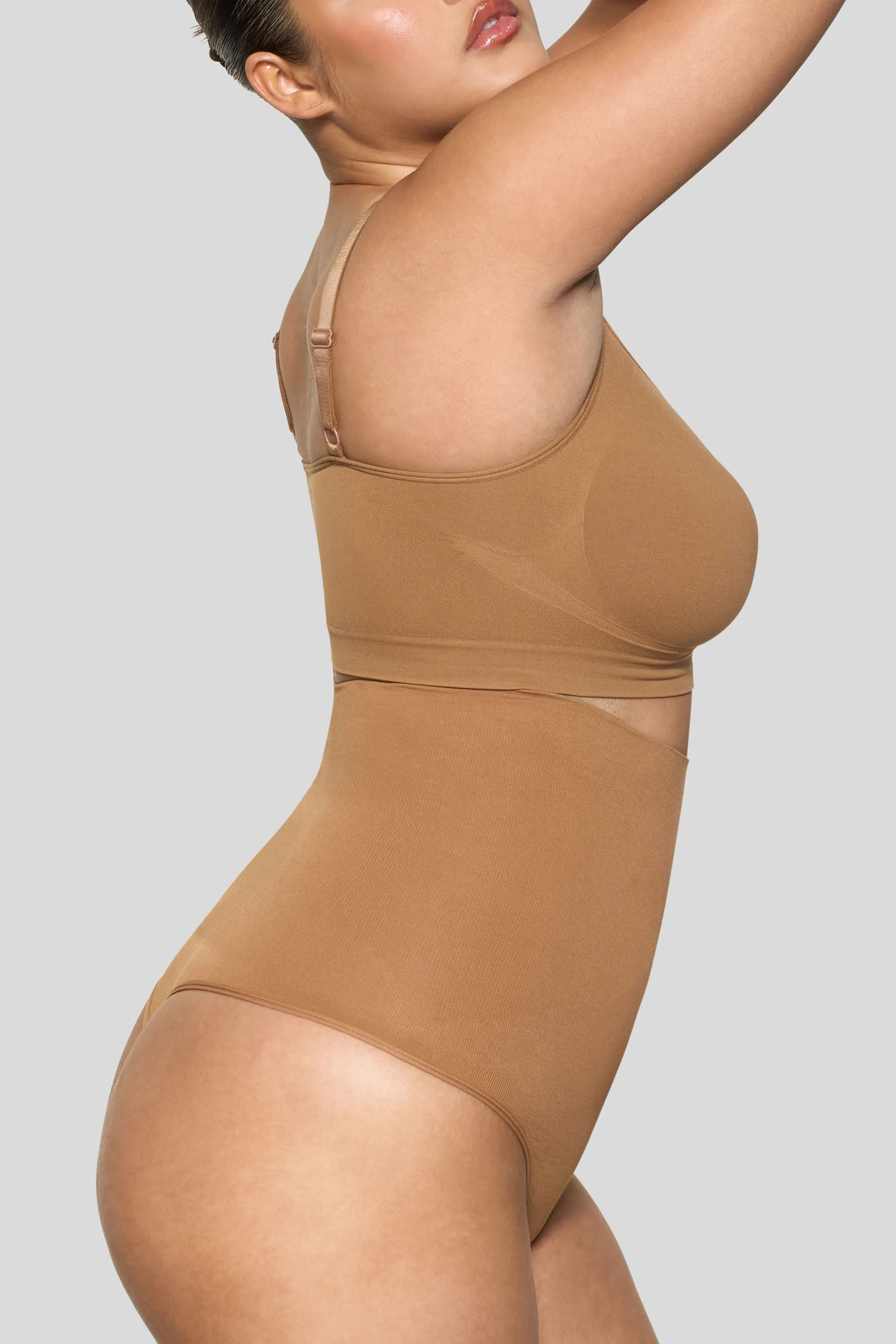 BOOMBA | Caramel High-Waisted Thong Shapewear Club L London