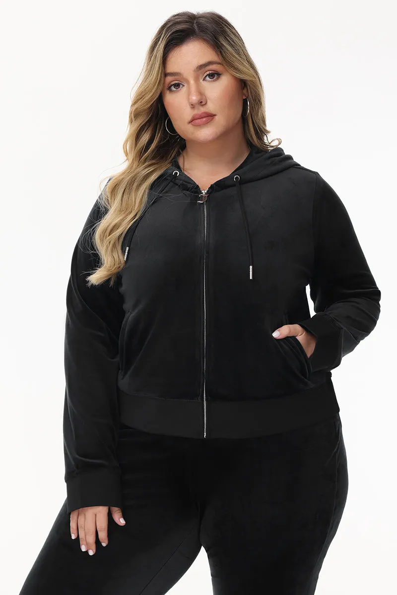 Bride Customizable Big Bling Velour Hoodie Juicy Couture