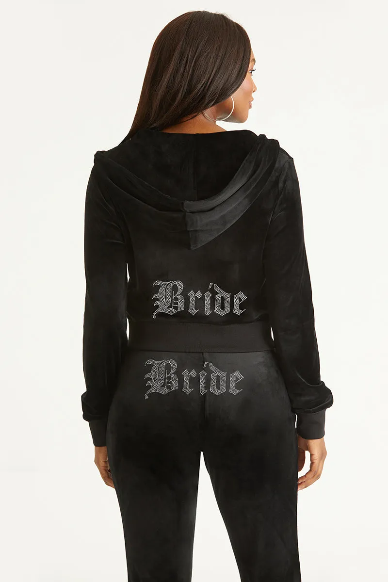 Bride Customizable Big Bling Velour Hoodie Juicy Couture
