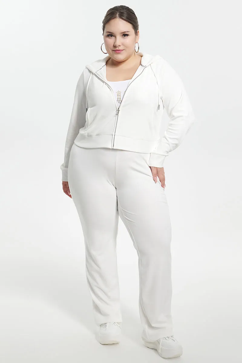 Bride Customizable Big Bling Velour Track Pants Juicy Couture