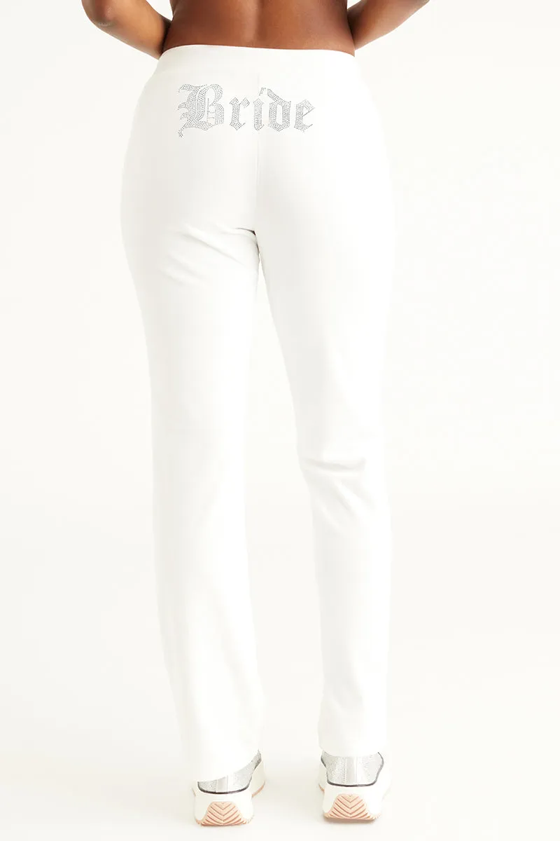Bride Customizable Big Bling Velour Track Pants Juicy Couture