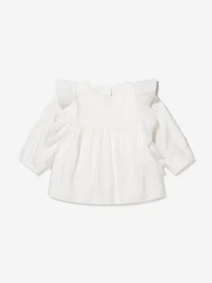 Chlo Baby Girls Organic Cotton Blouse in Ivory