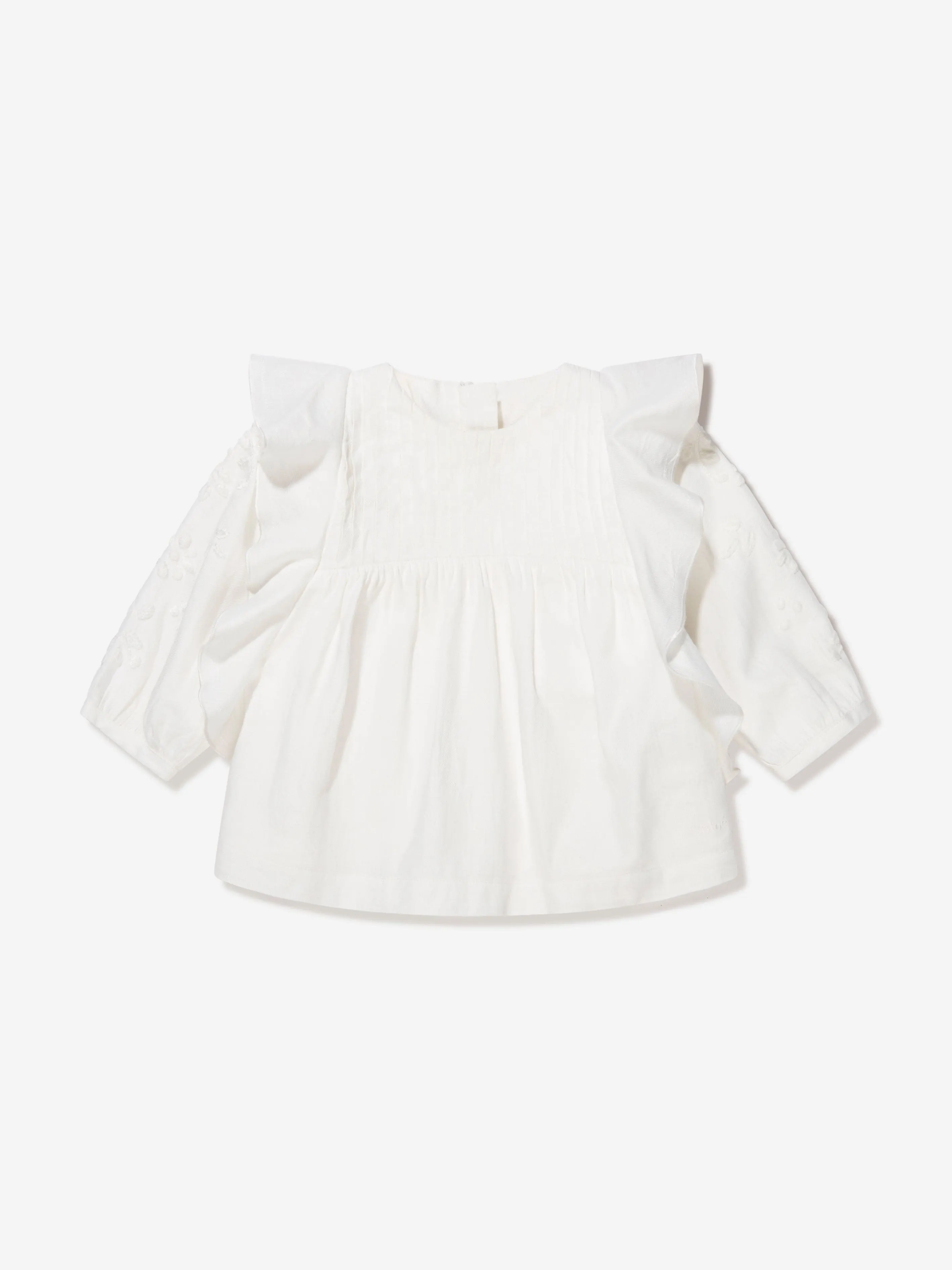 Chlo Baby Girls Organic Cotton Blouse in Ivory
