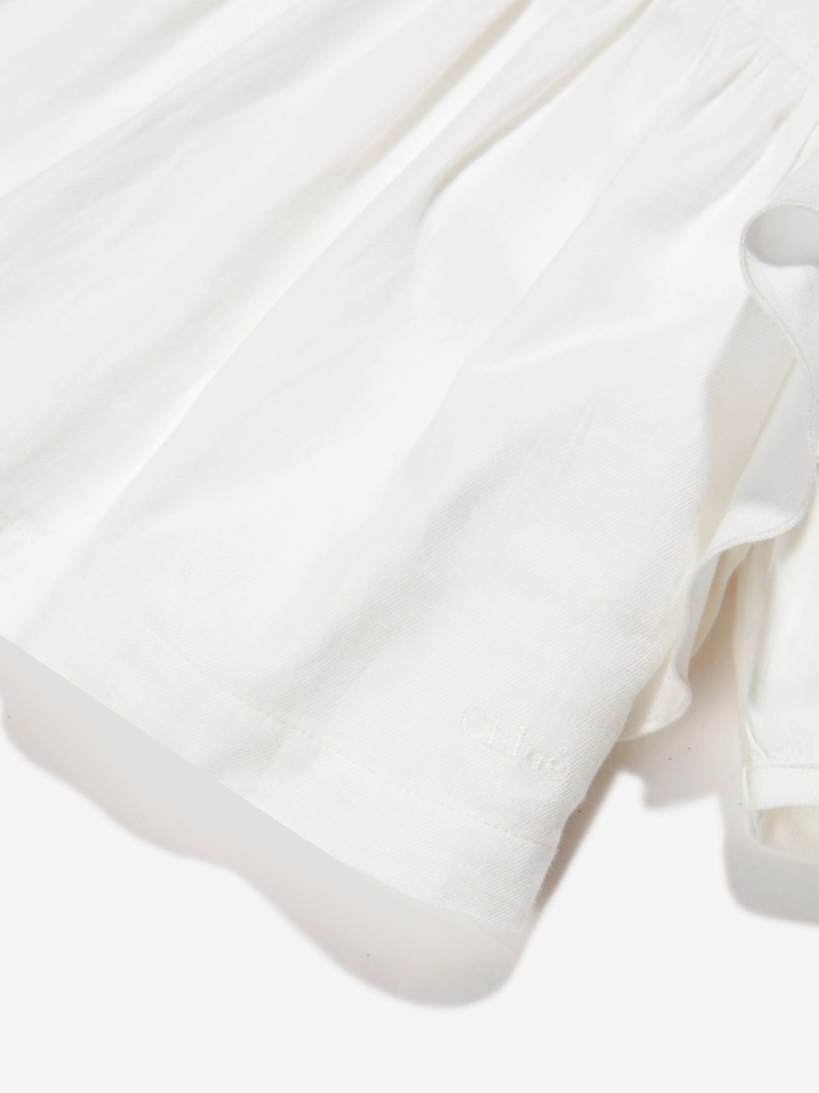 Chlo Baby Girls Organic Cotton Blouse in Ivory