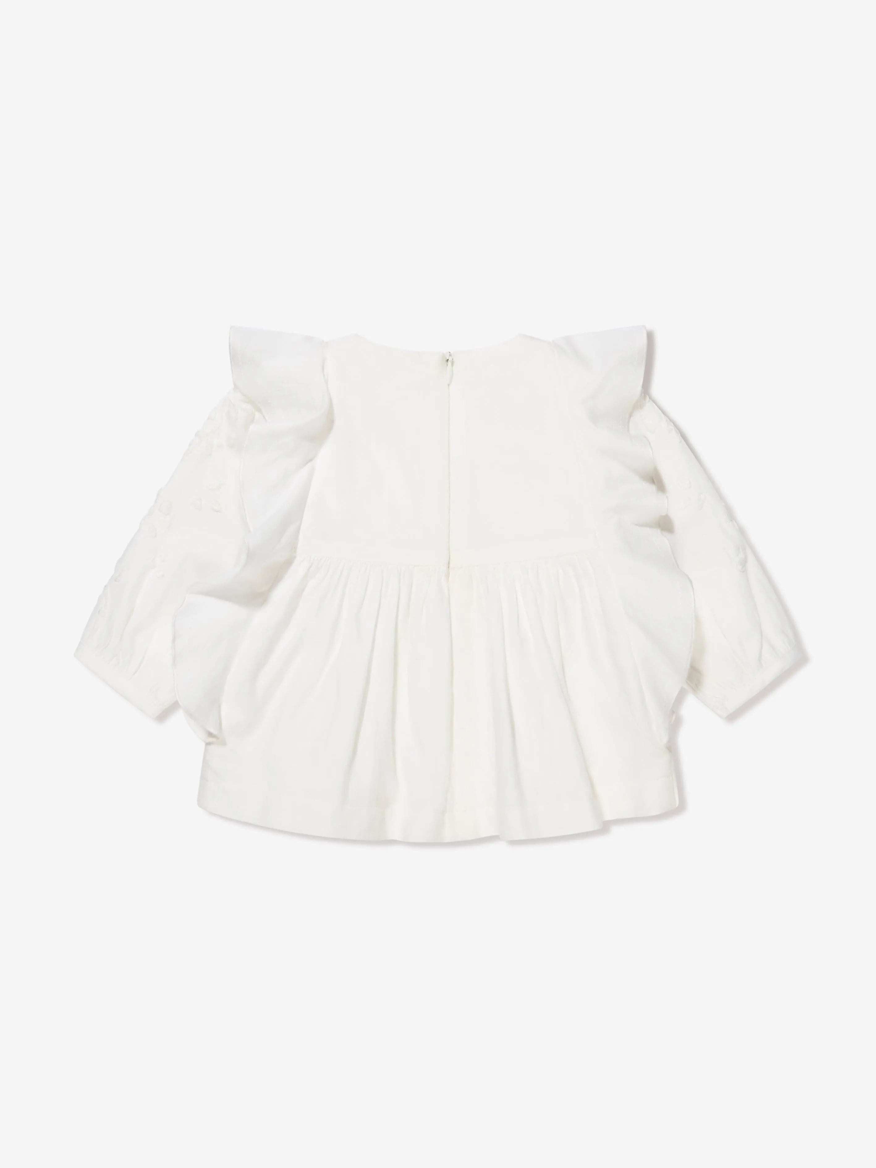 Chlo Baby Girls Organic Cotton Blouse in Ivory