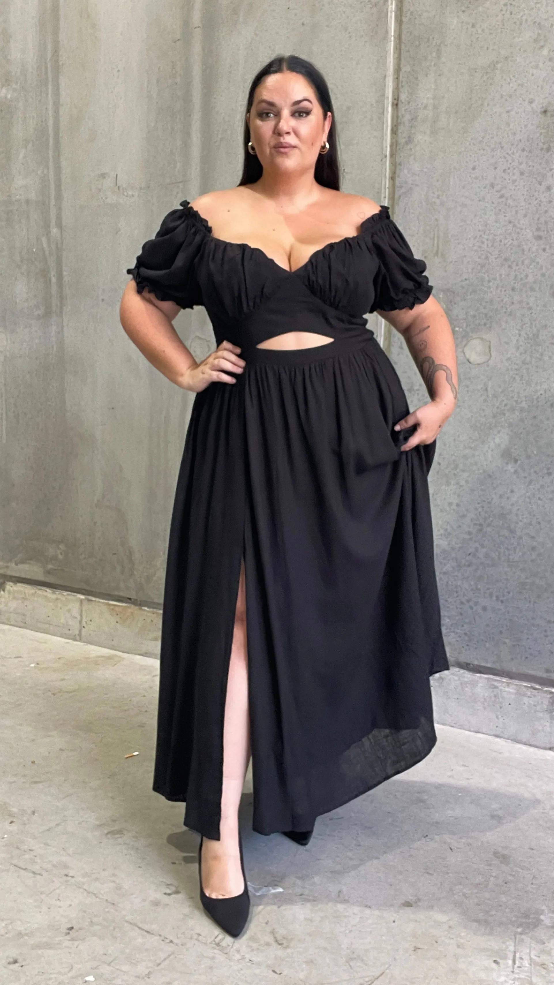 Christina Maxi Dress - Black Billy J