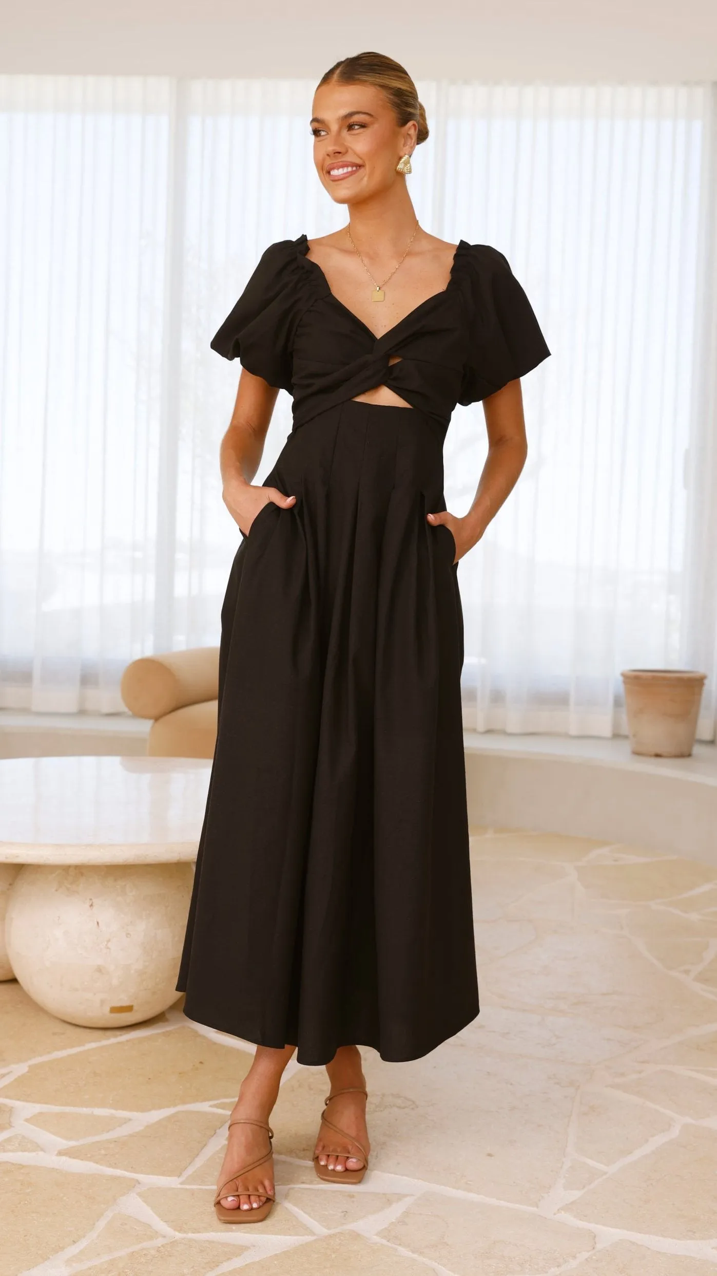 Christina Maxi Dress - Black Billy J