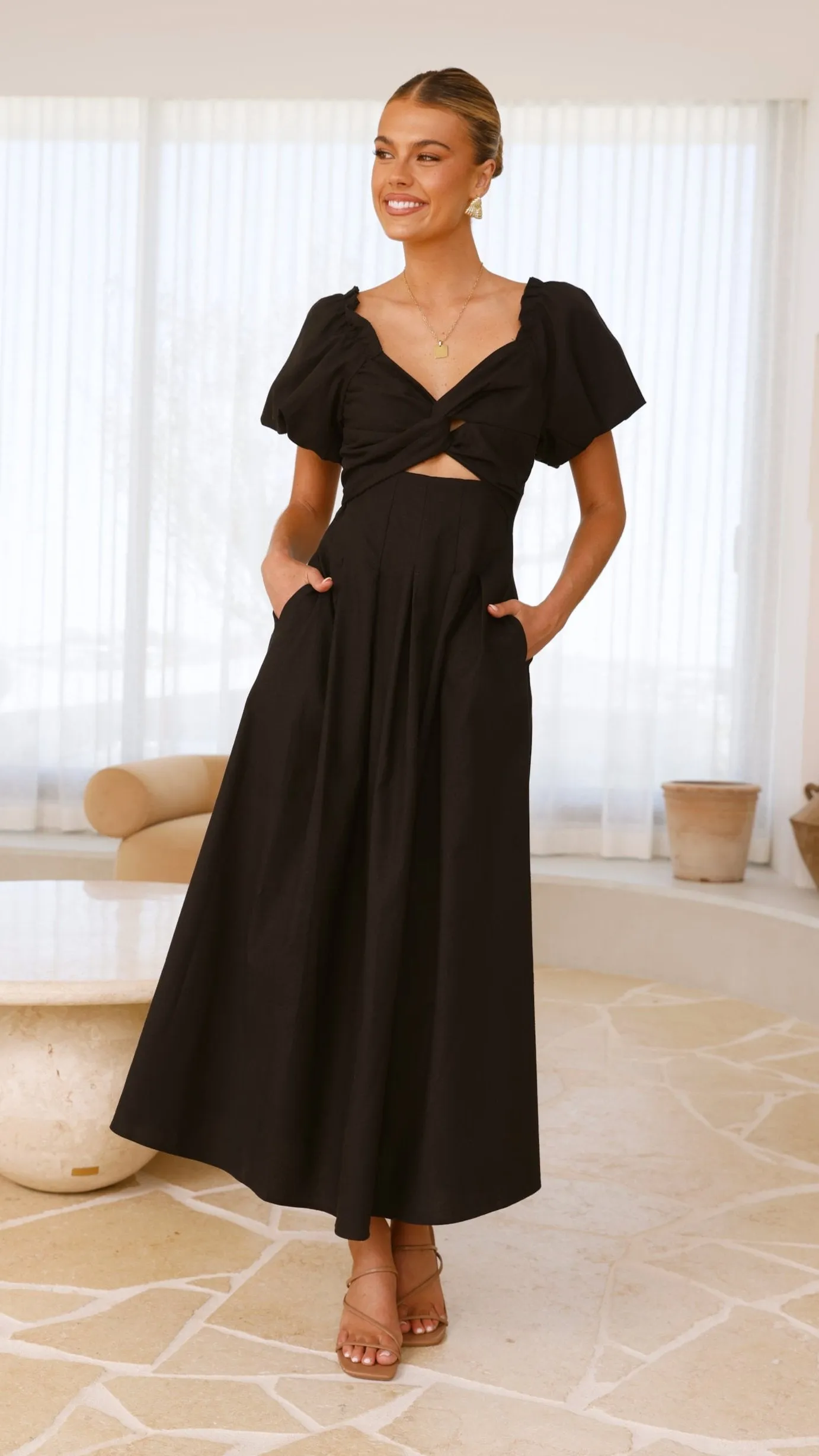 Christina Maxi Dress - Black Billy J