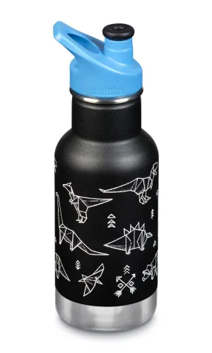 Classic Kid Insulated 12oz Water Bottle - Paper Dinos