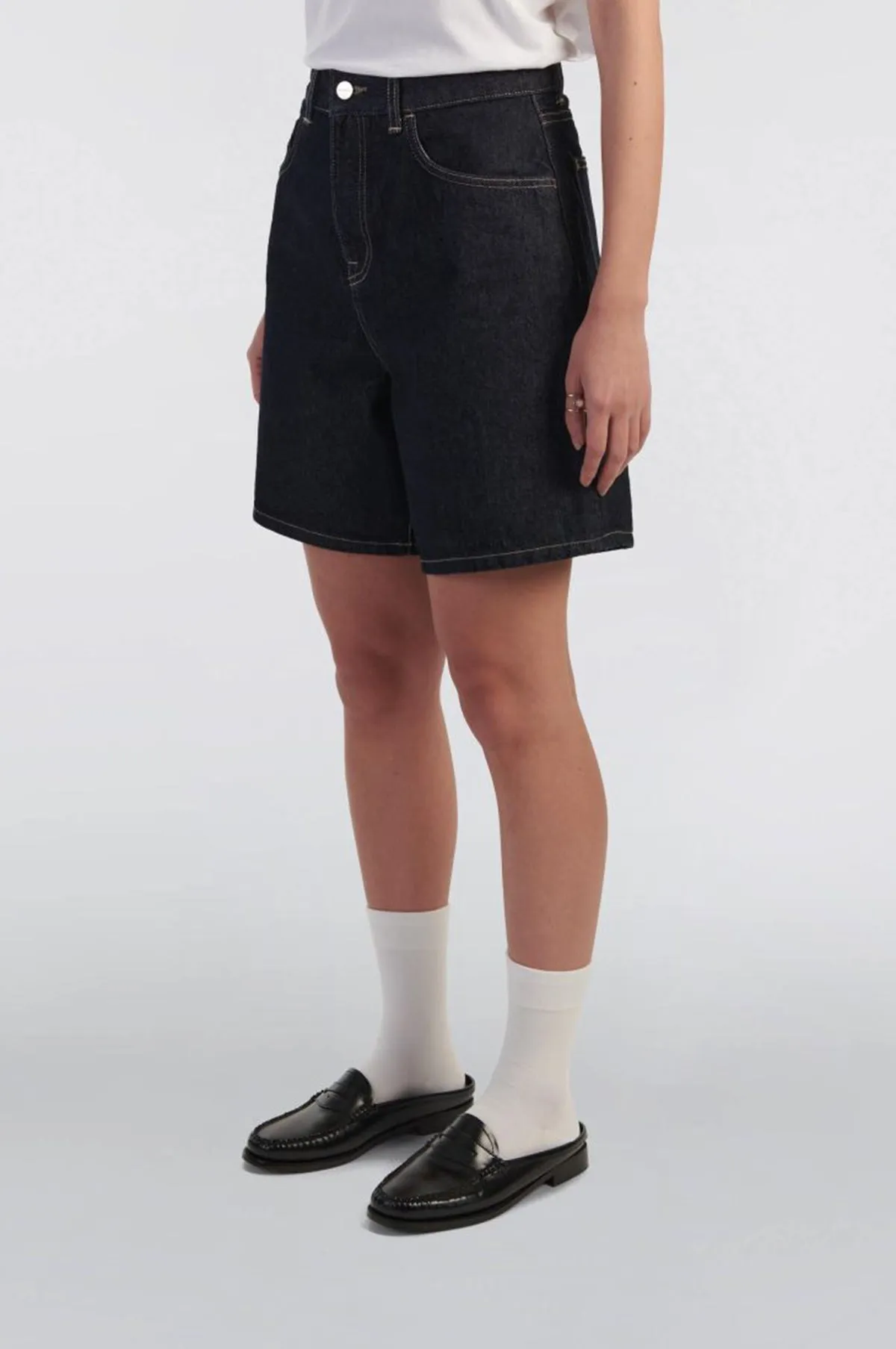 Cleo Short Blue Rinsed