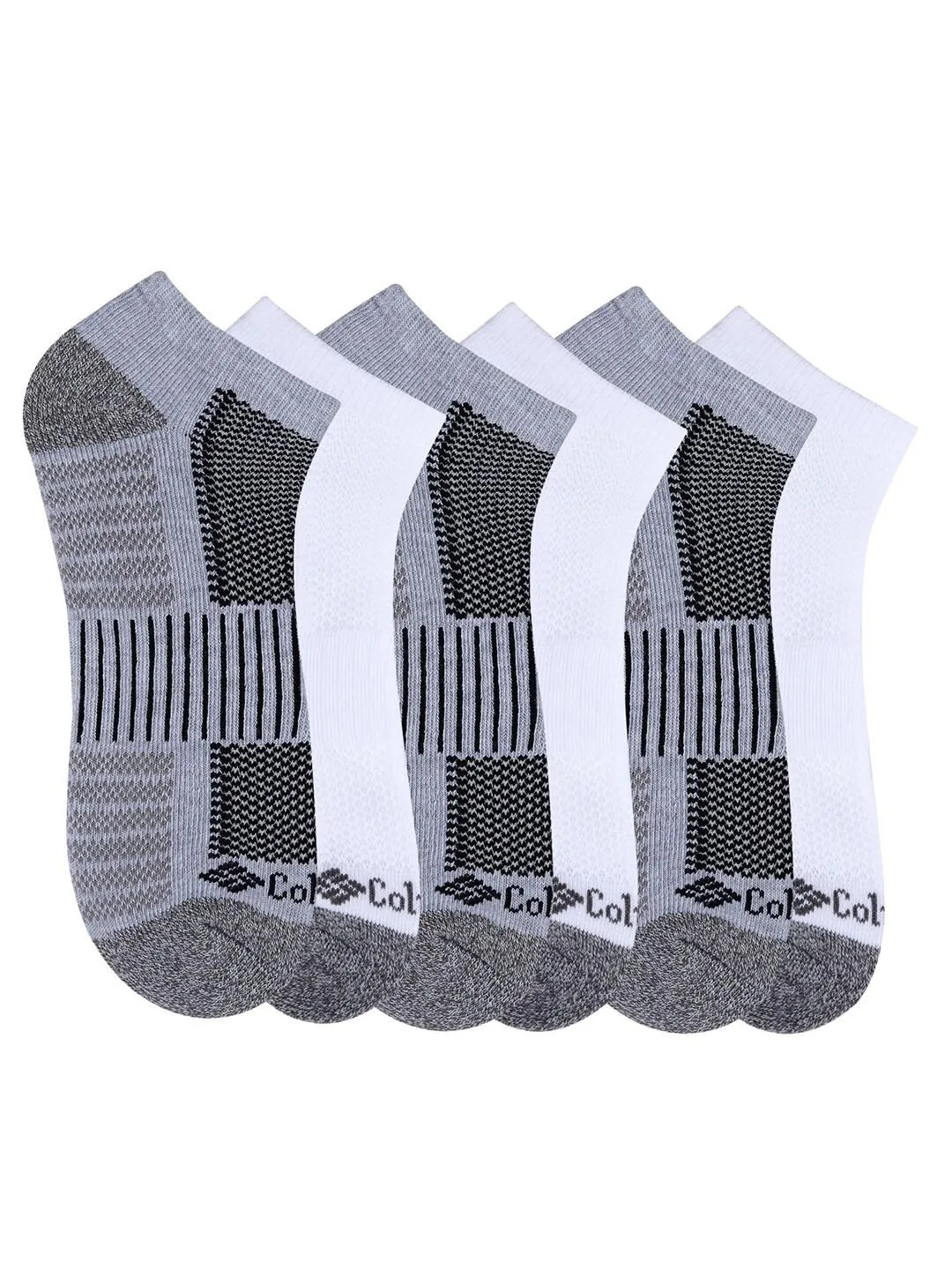 Columbia Men Multi SOCKS MN 6P QTR/PIQ FTBED (6 Pairs) (Non Returnable)