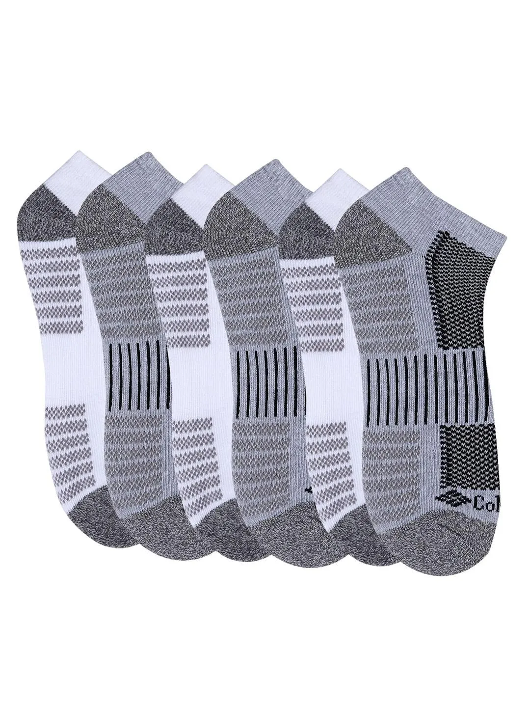 Columbia Men Multi SOCKS MN 6P QTR/PIQ FTBED (6 Pairs) (Non Returnable)