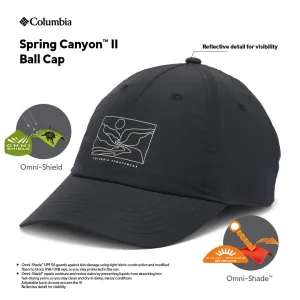 Columbia Unisex Black Omni-Shield Spring Canyon II Ball Cap