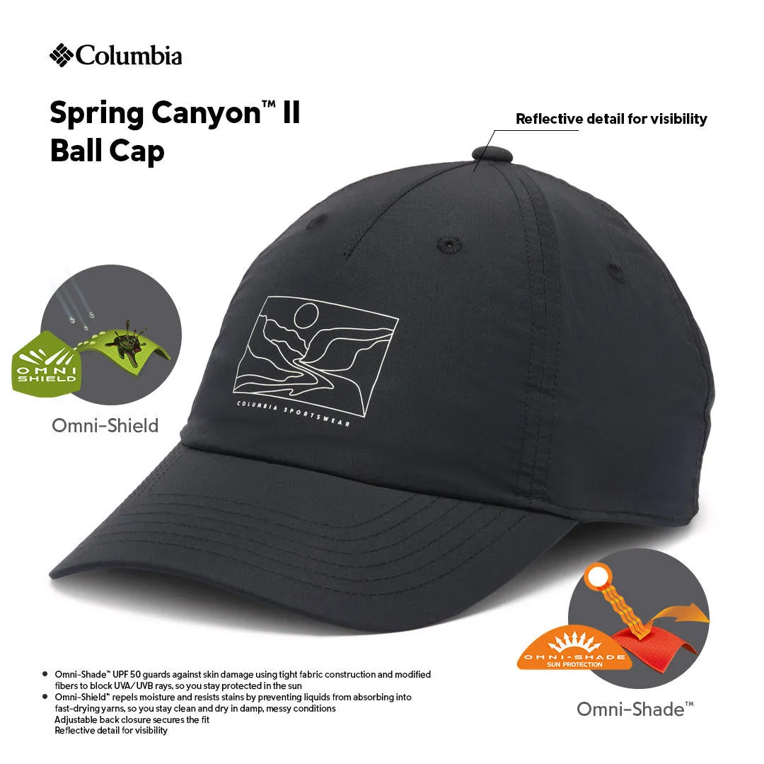Columbia Unisex Black Omni-Shield Spring Canyon II Ball Cap