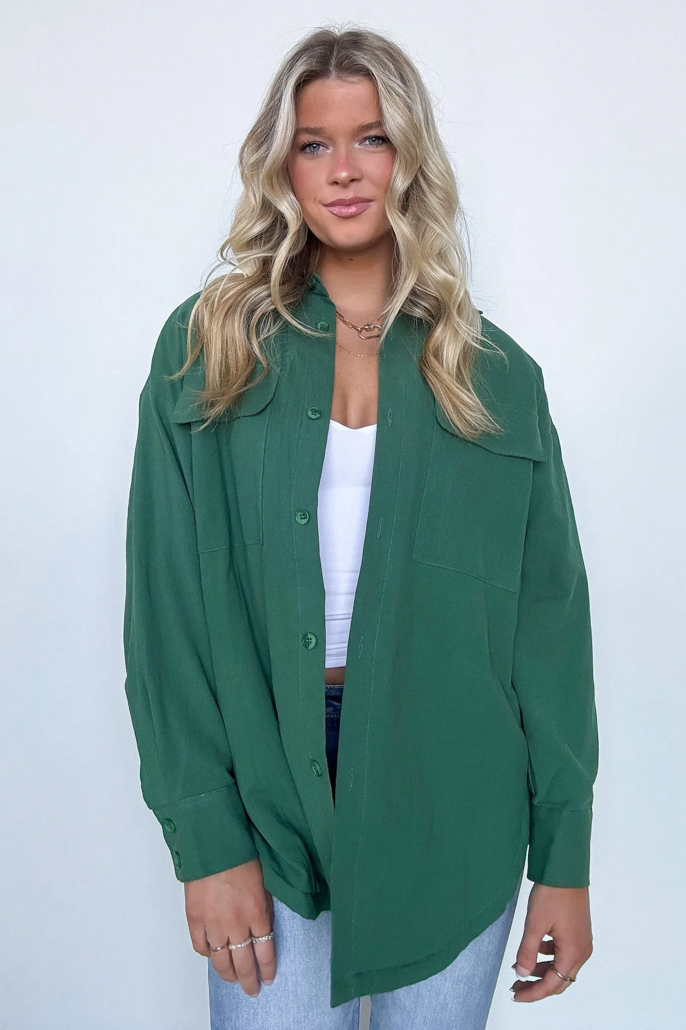 Confident Persona Oversized Button Down Shacket - FINAL SALE