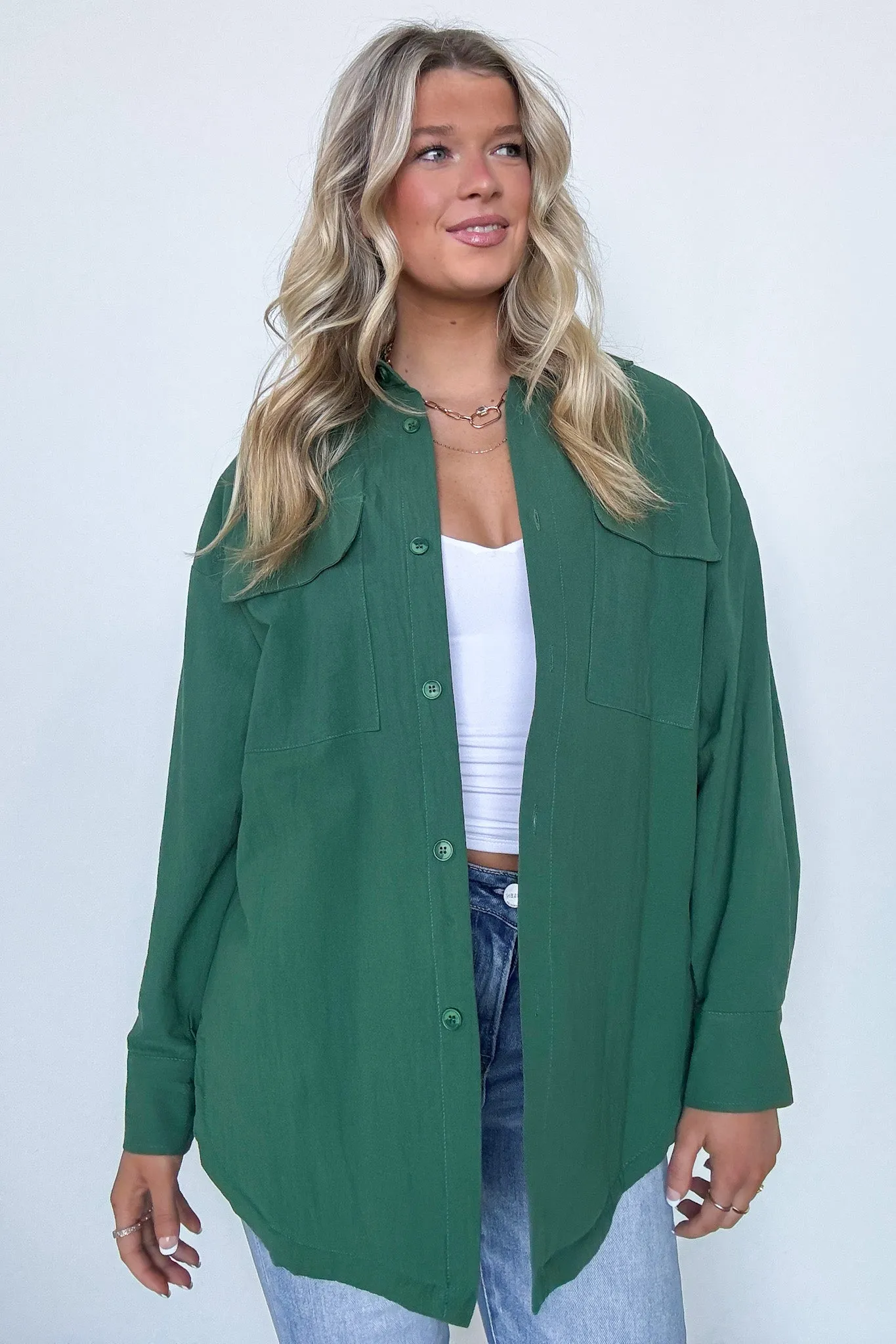 Confident Persona Oversized Button Down Shacket - FINAL SALE
