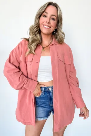 Confident Persona Oversized Button Down Shacket - FINAL SALE