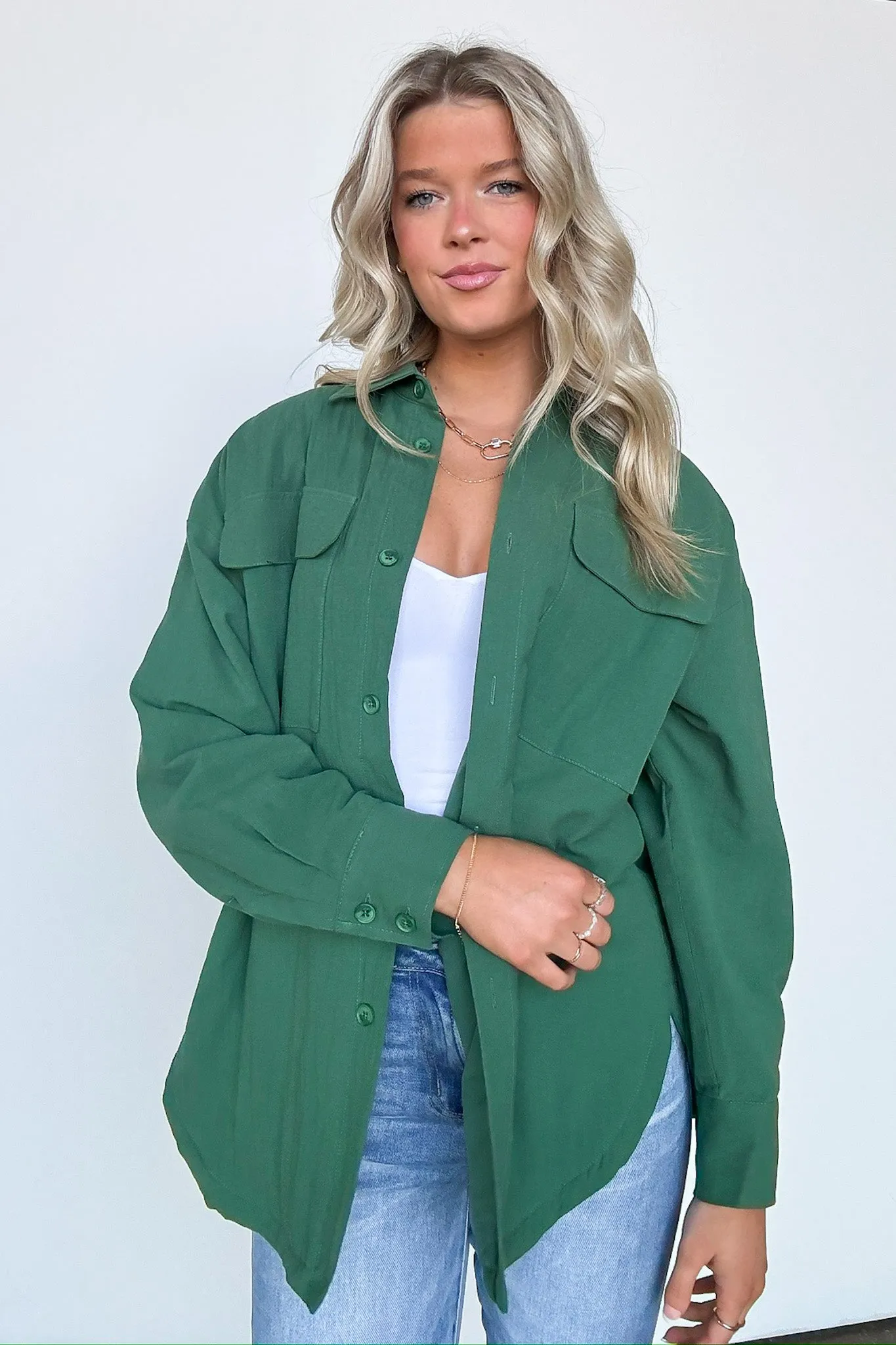 Confident Persona Oversized Button Down Shacket - FINAL SALE