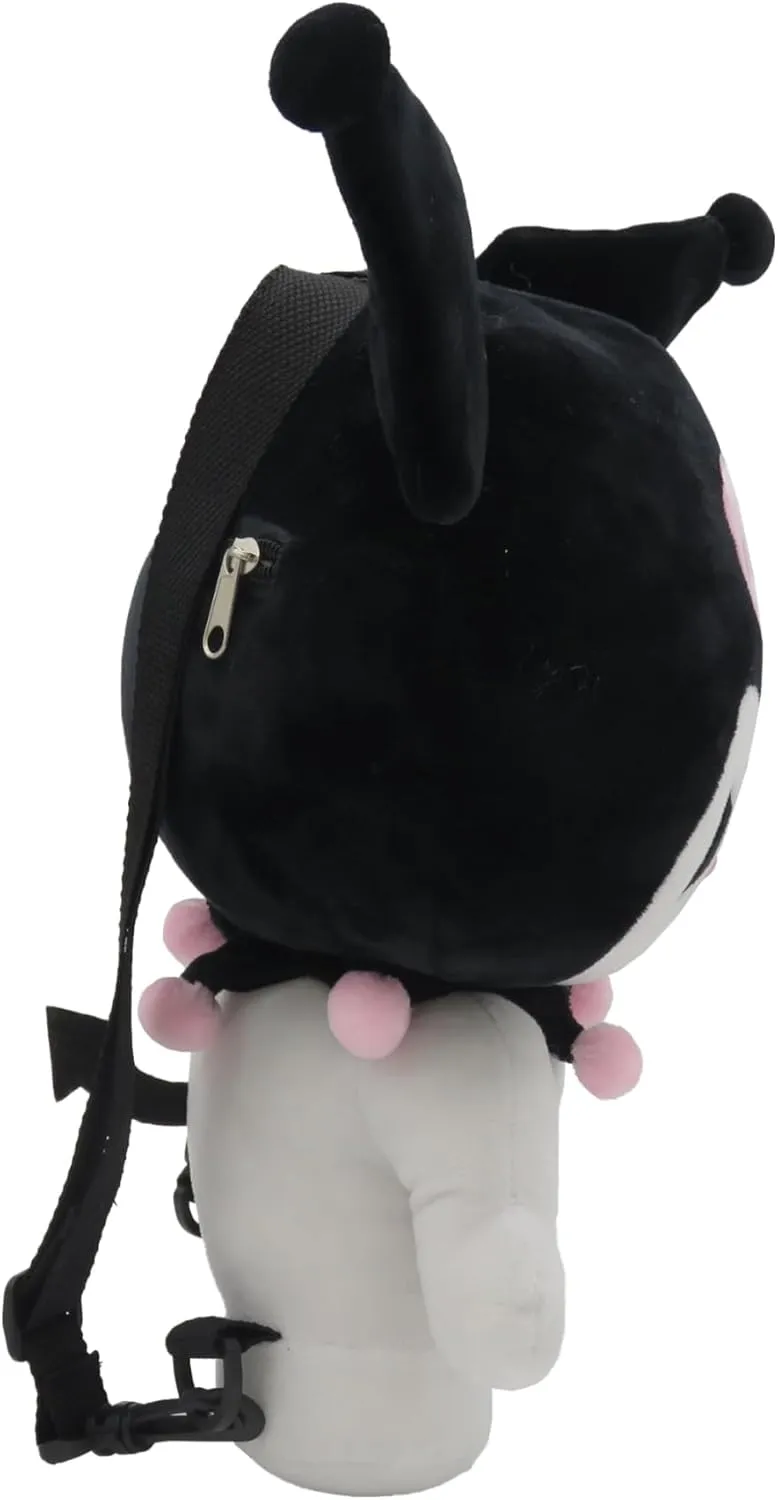CyP Brands Hello Kitty & Kuromi 3D Plush Backpack (Black)