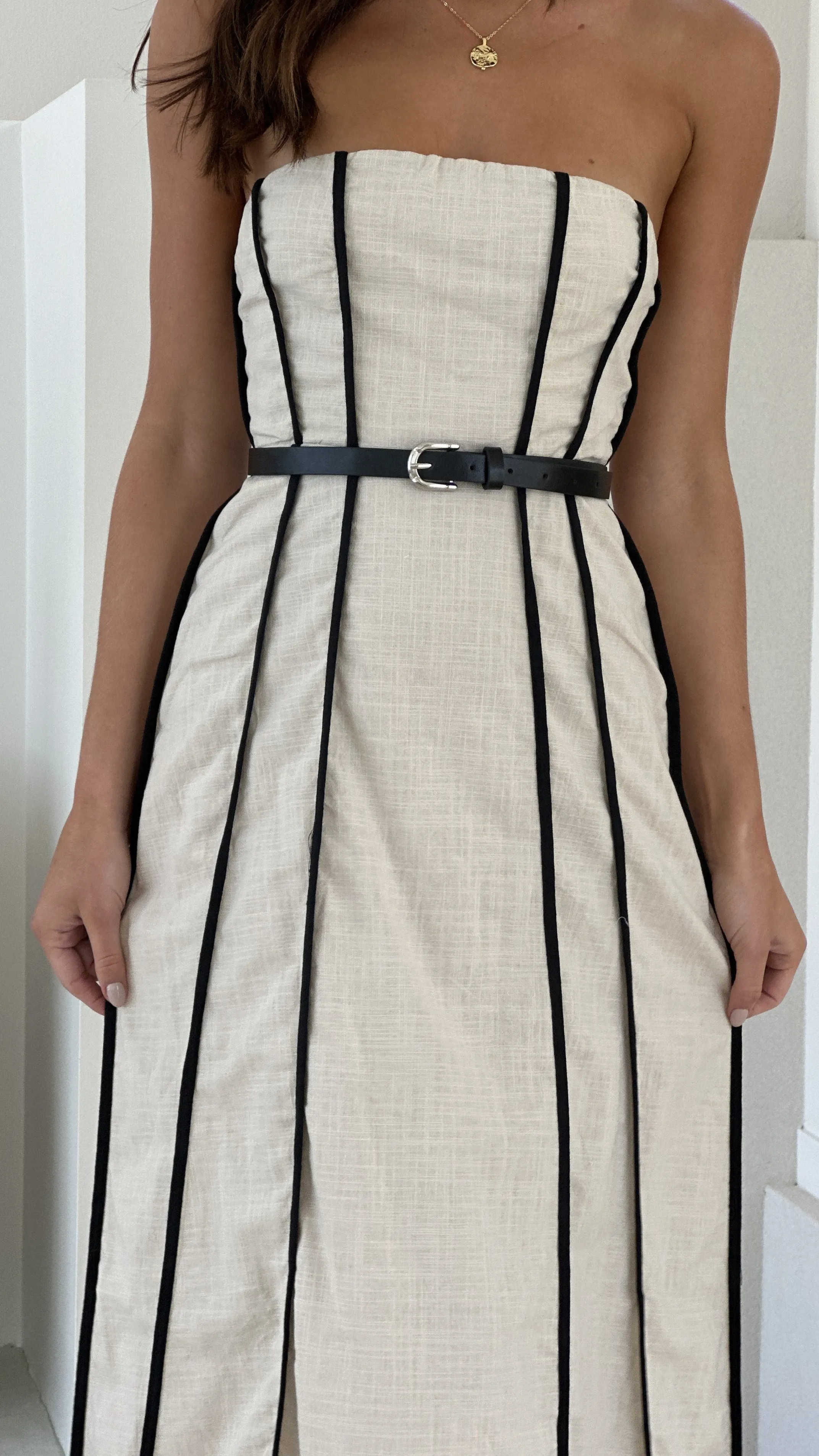Damonica Maxi Dress - Sand / Black Billy J