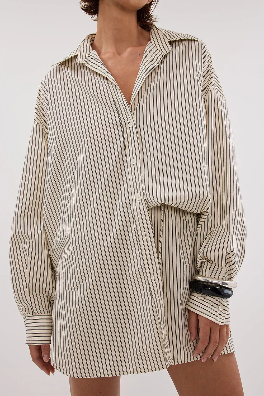 Dissh PALMA CREAM SILK BLEND SHIRT
