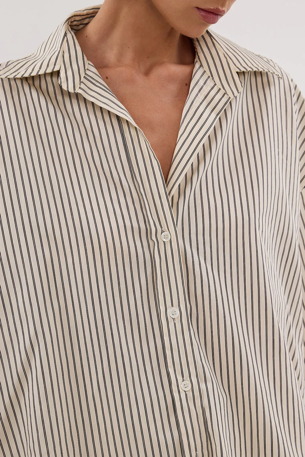 Dissh PALMA CREAM SILK BLEND SHIRT