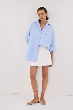 Dissh RHEA BLUE OVERSIZED COTTON SHIRT