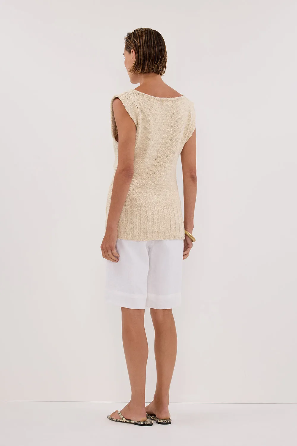 Dissh SUE CLAY SLEEVELESS KNIT TOP