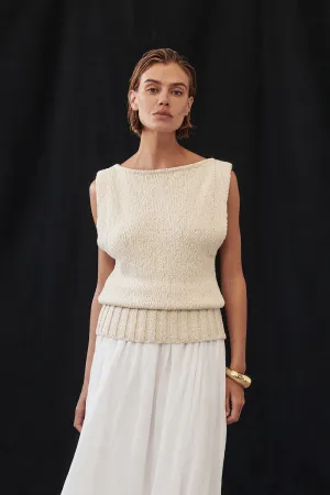 Dissh SUE CLAY SLEEVELESS KNIT TOP
