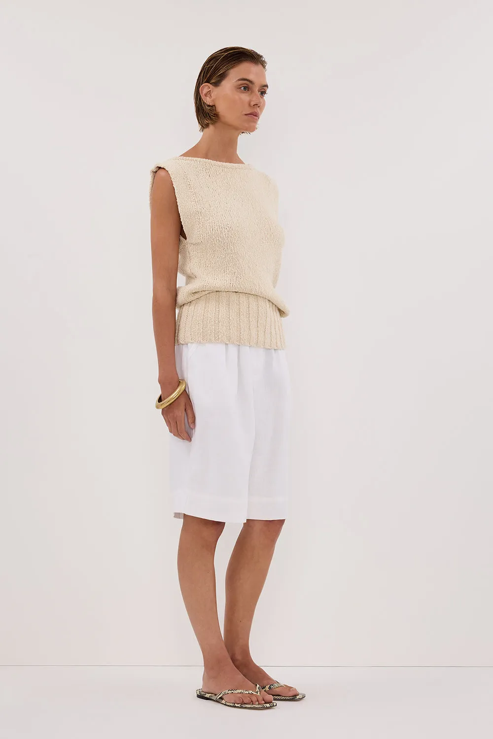 Dissh SUE CLAY SLEEVELESS KNIT TOP